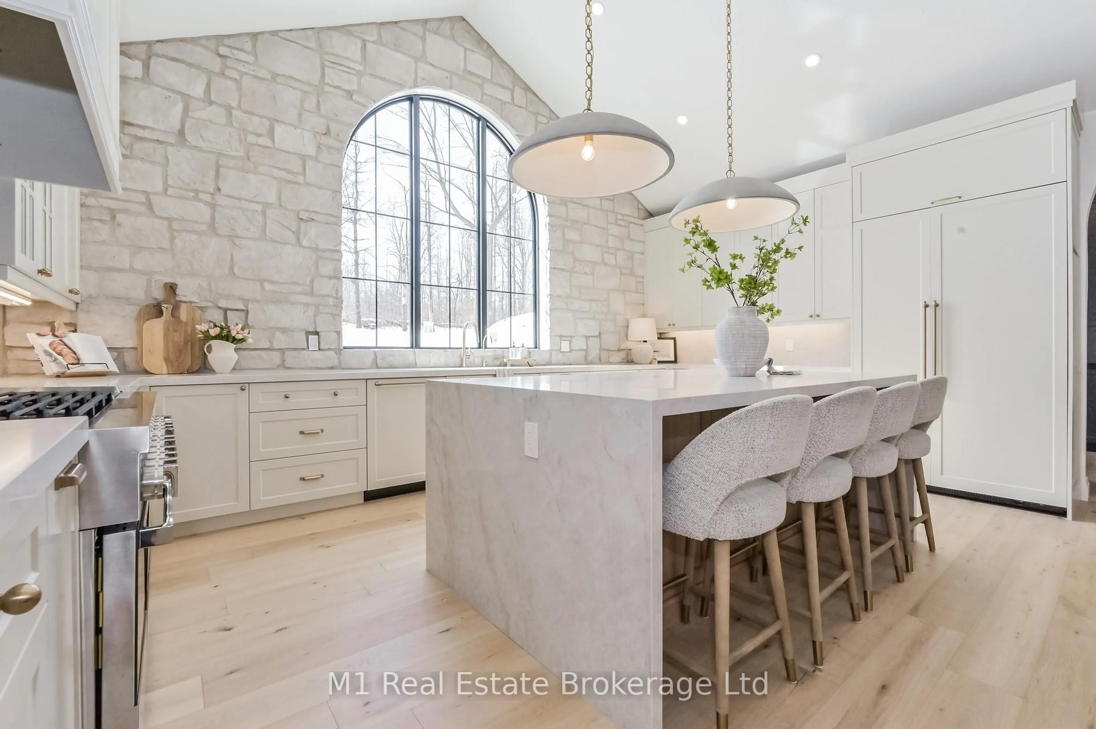 Contemporary kitchen, ceramic/tile floor for 433 South River Rd, Centre Wellington Ontario N0B 1S0