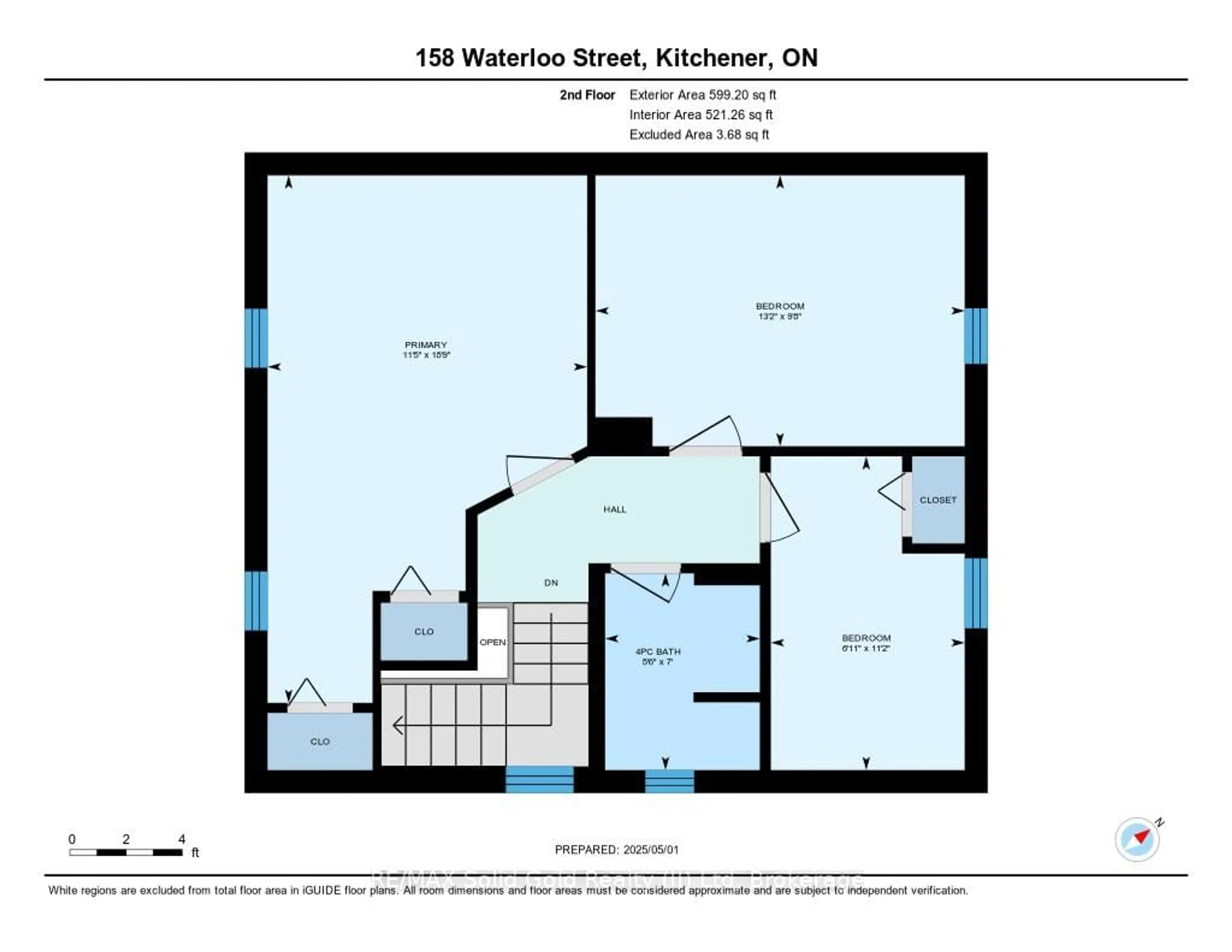 Floor plan for 158 Waterloo St, Kitchener Ontario N2H 3V7