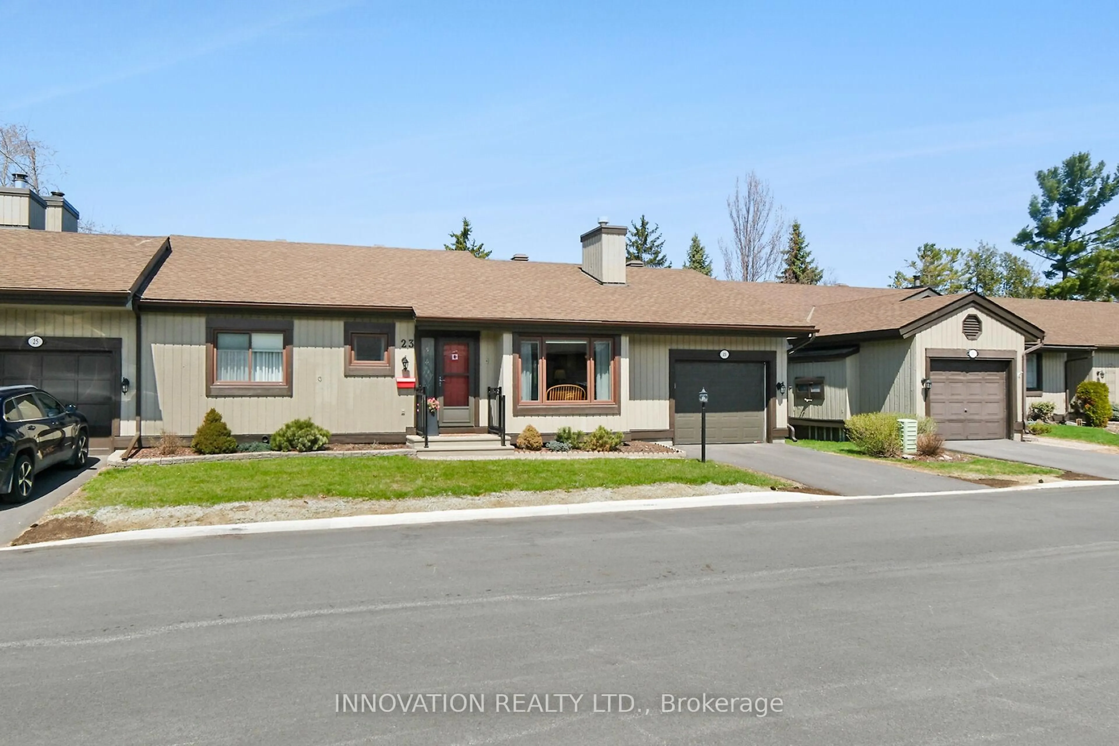 Home with vinyl exterior material, street for 23 Glen Abbey Cres, Ottawa Ontario K2S 1R6