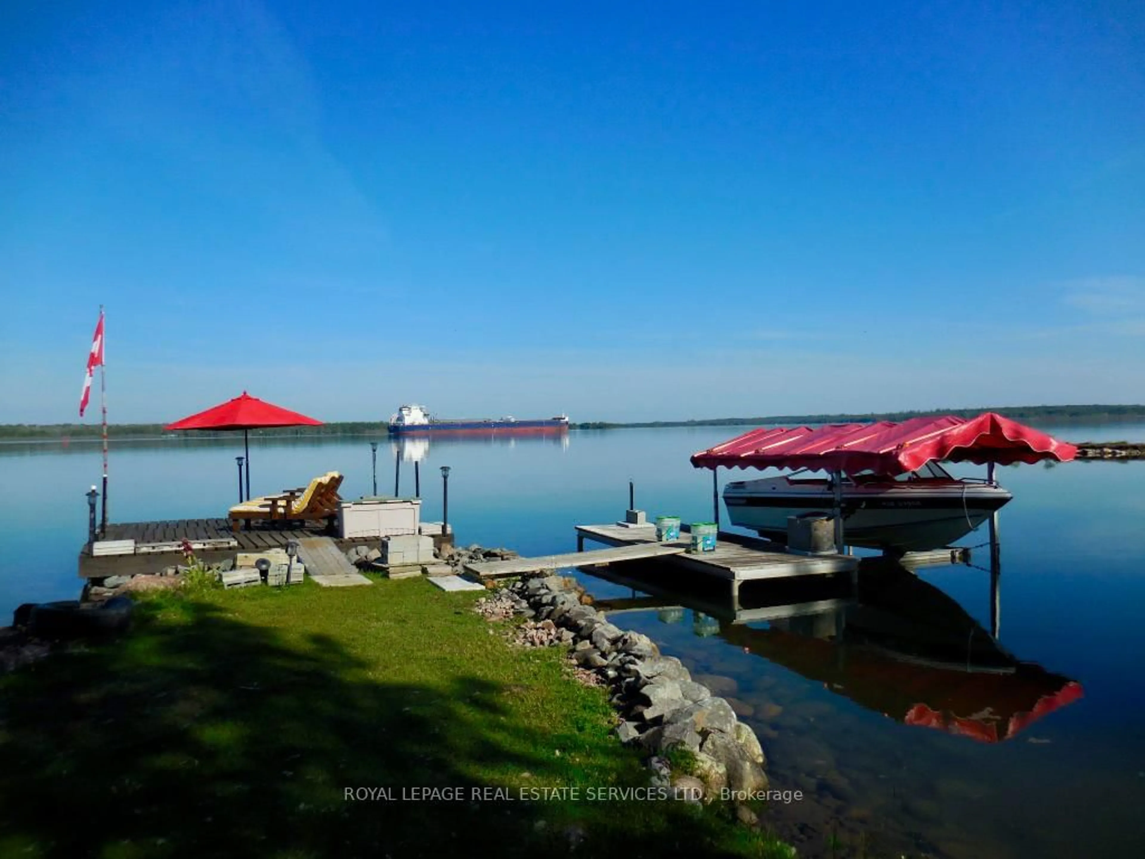 Patio, water/lake/river/ocean view for 525 Riverside Dr, St. Joseph Ontario P0R 1J0