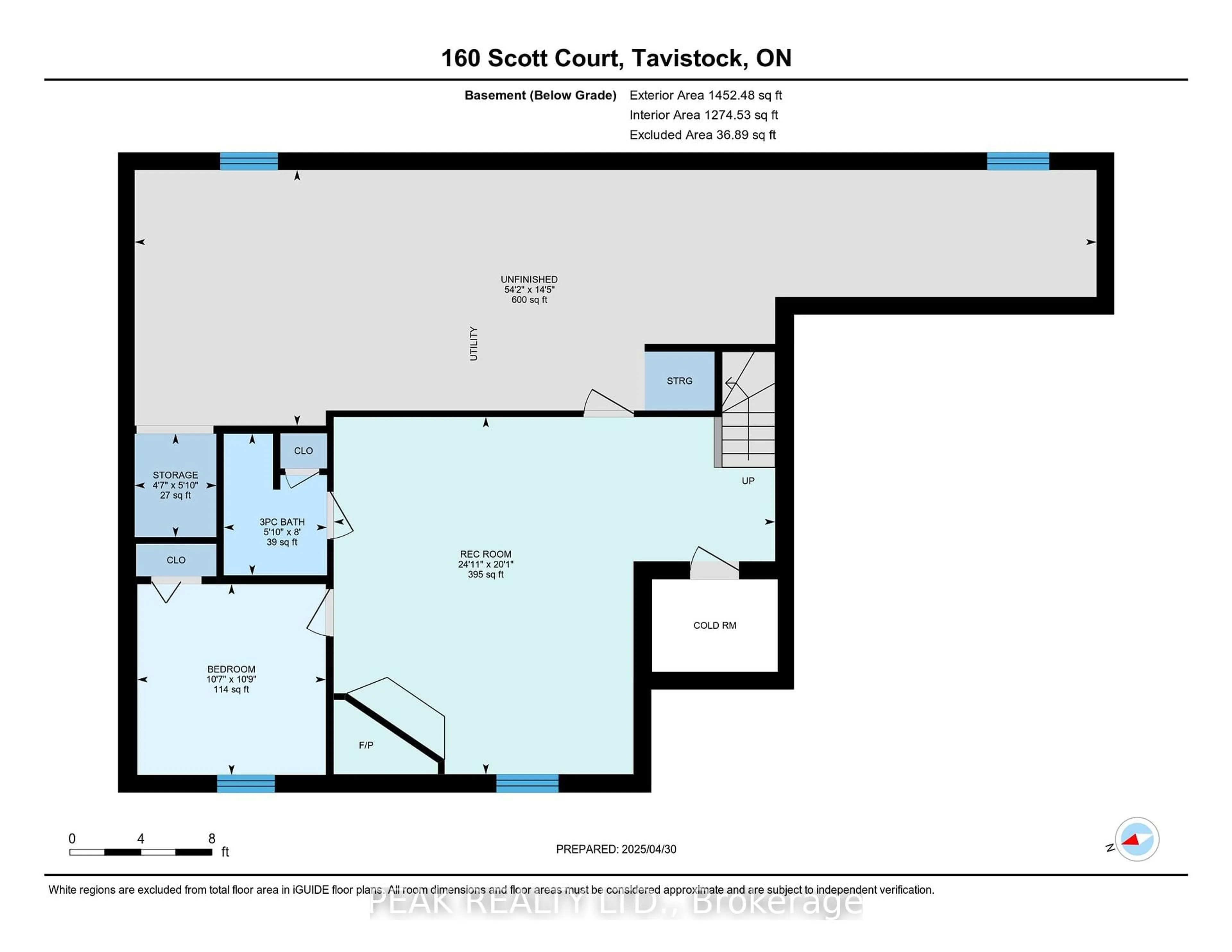 Floor plan for 160 Scott Crt, East Zorra-Tavistock Ontario N0B 2R0