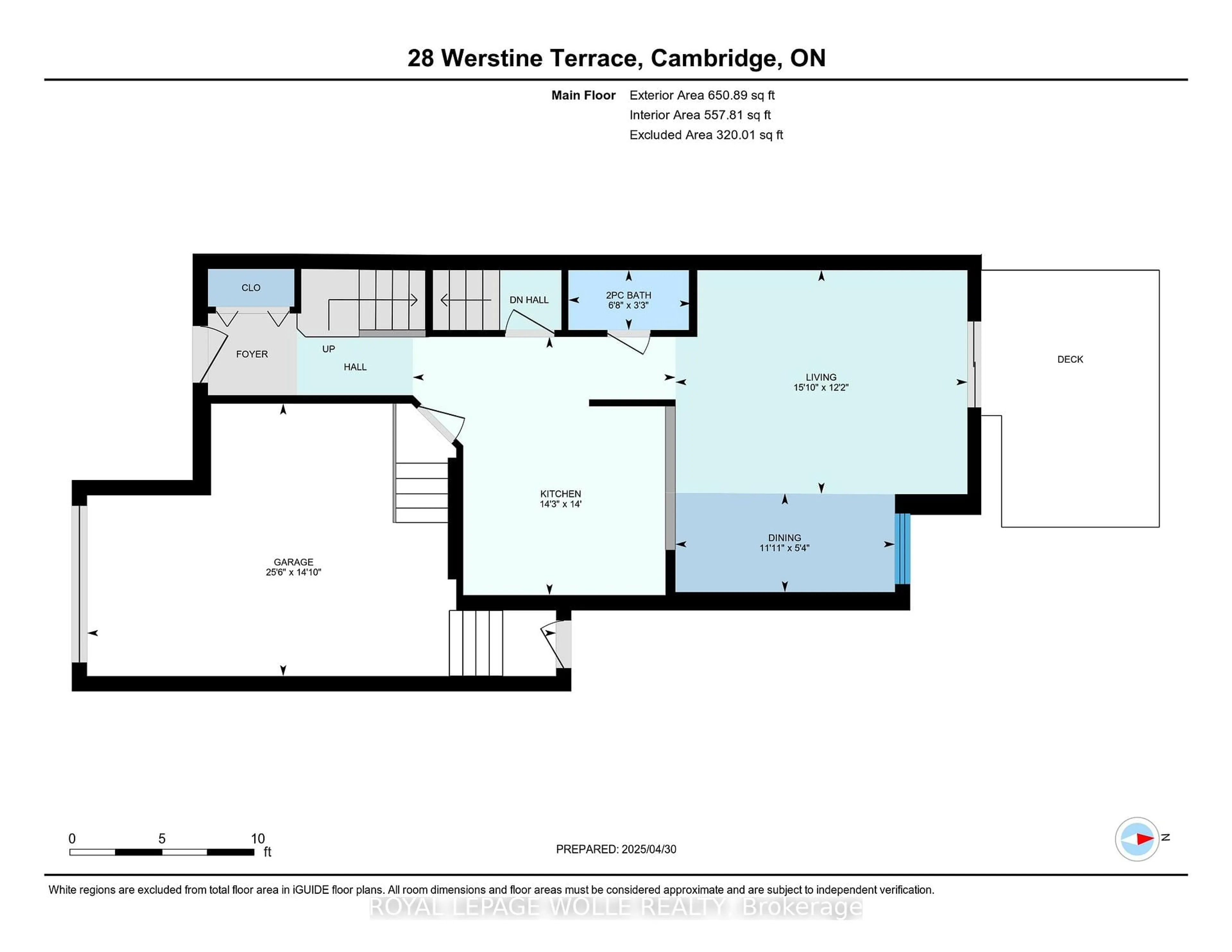 Floor plan for 28 Werstine Terr, Cambridge Ontario N3C 4G7