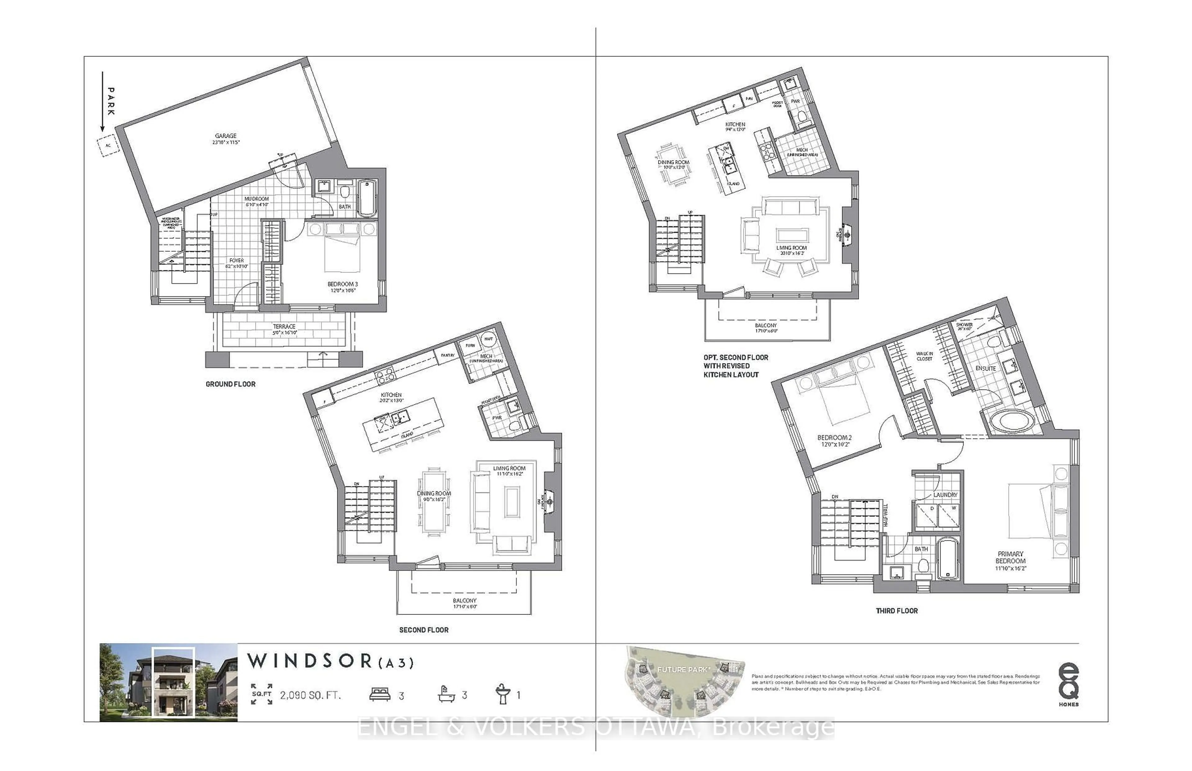 Floor plan for T1-02 Lot N/A, Ottawa Ontario K1S 5H3