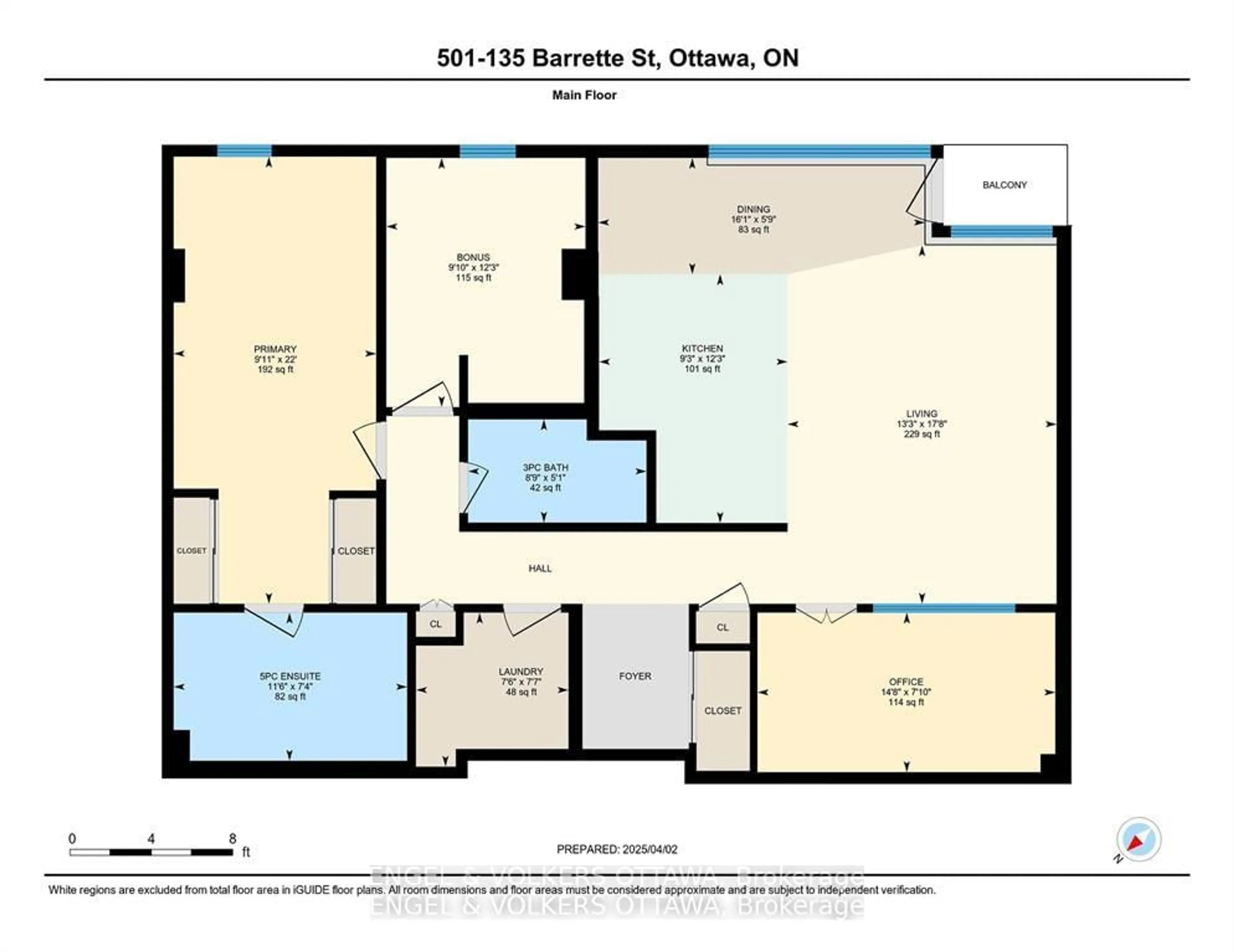 Floor plan for 135 Barrette St #501, Ottawa Ontario K1L 7Z9