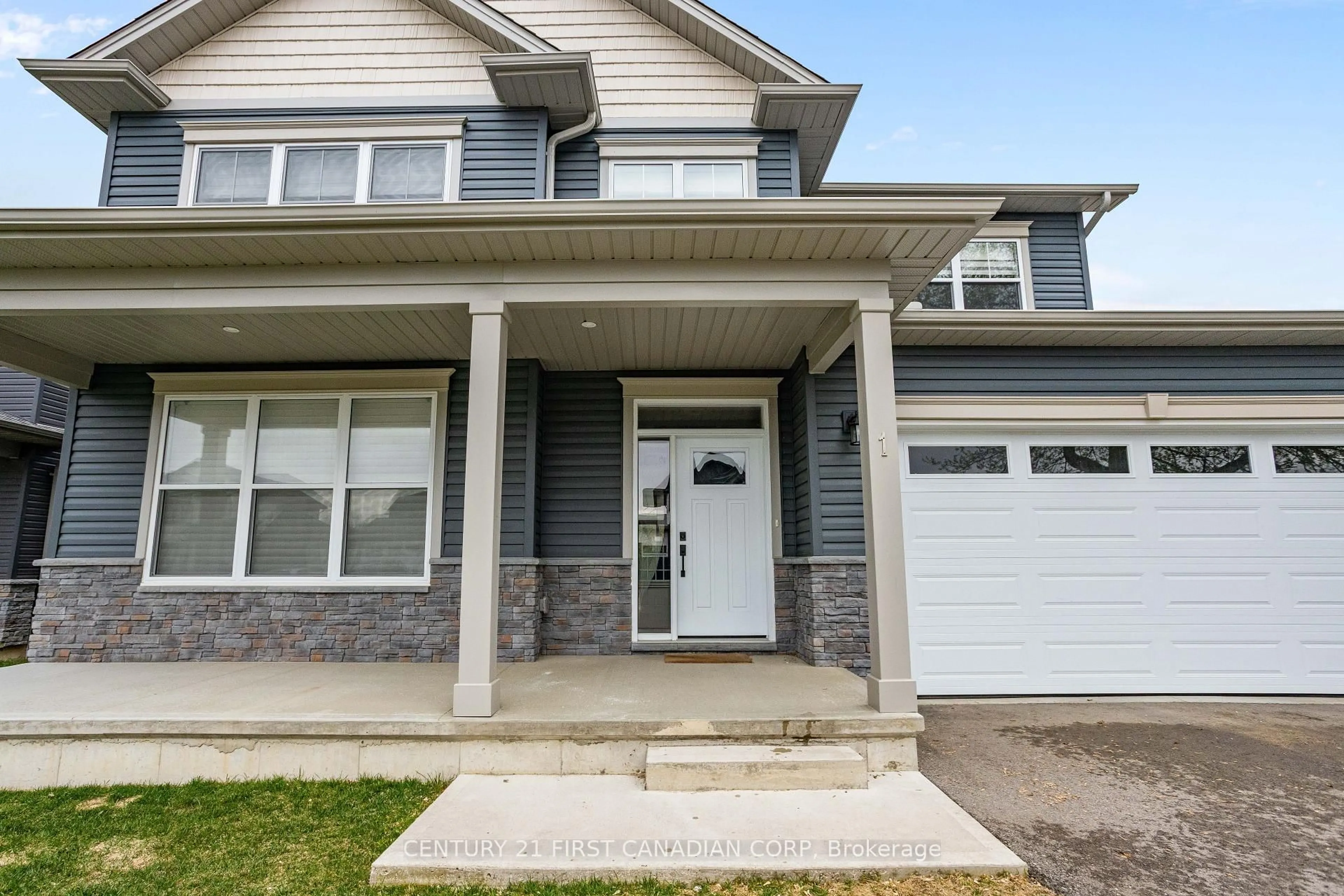 Home with vinyl exterior material, street for 1 Helen Crt, Central Elgin Ontario N0L 1B0