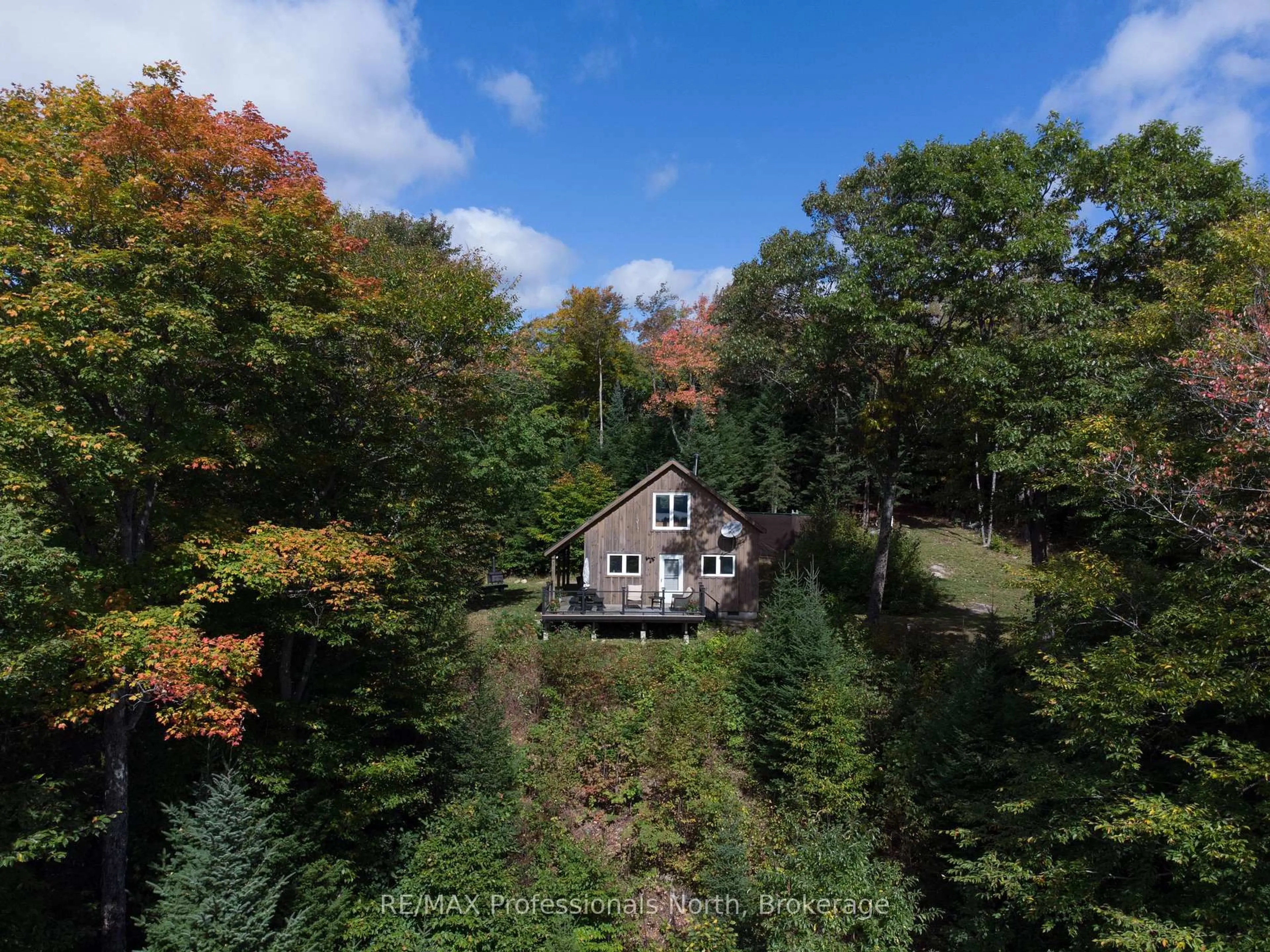 A pic from outside/outdoor area/front of a property/back of a property/a pic from drone, forest/trees view for 364 FORESTRY TOWER Rd, Kearney Ontario P0A 1M0