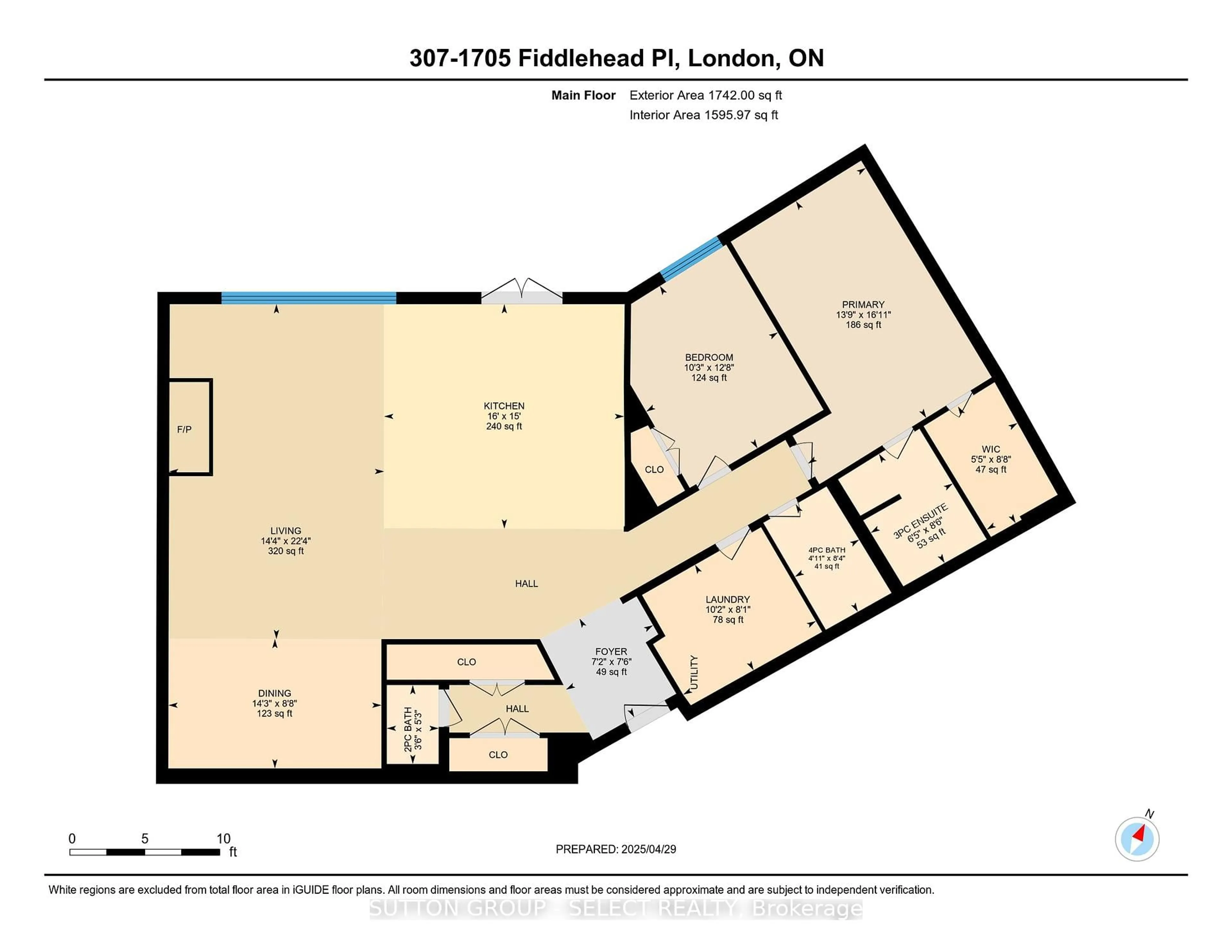 Floor plan for 1705 Fiddlehead Pl #307, London North Ontario N6G 0S1