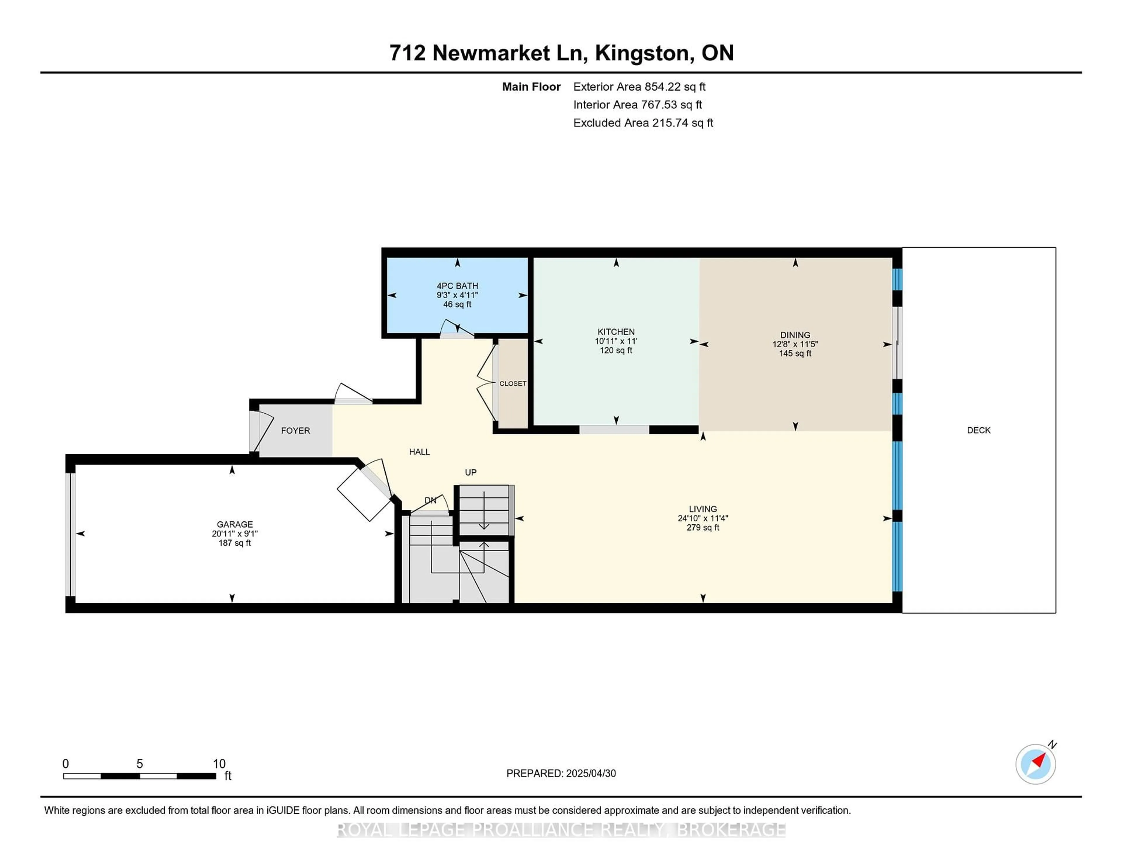 Floor plan for 712 Newmarket Lane, Kingston Ontario K7K 0C8