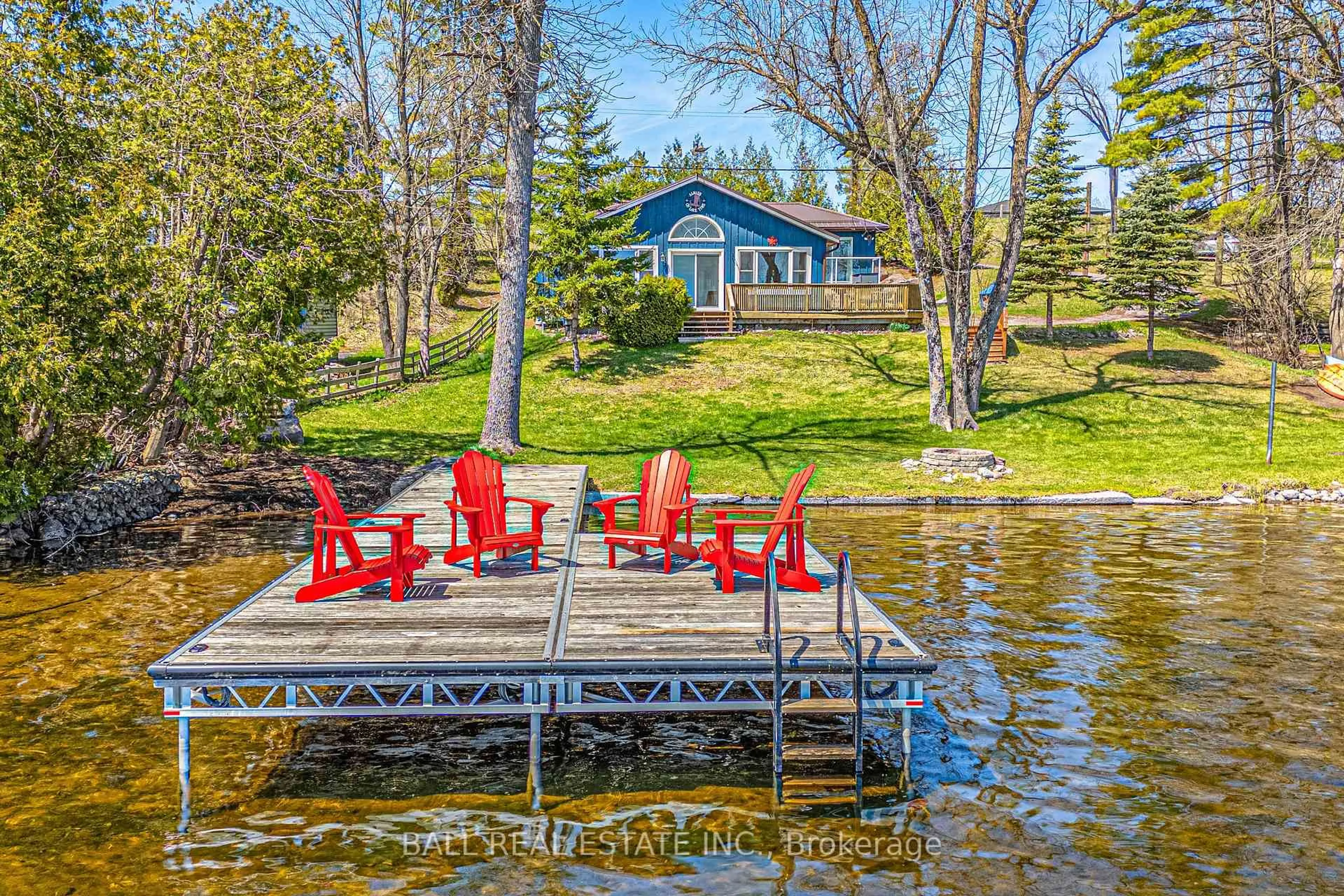 A pic from outside/outdoor area/front of a property/back of a property/a pic from drone, water/lake/river/ocean view for 1851 Young's Point Rd, Selwyn Ontario K0L 2H0