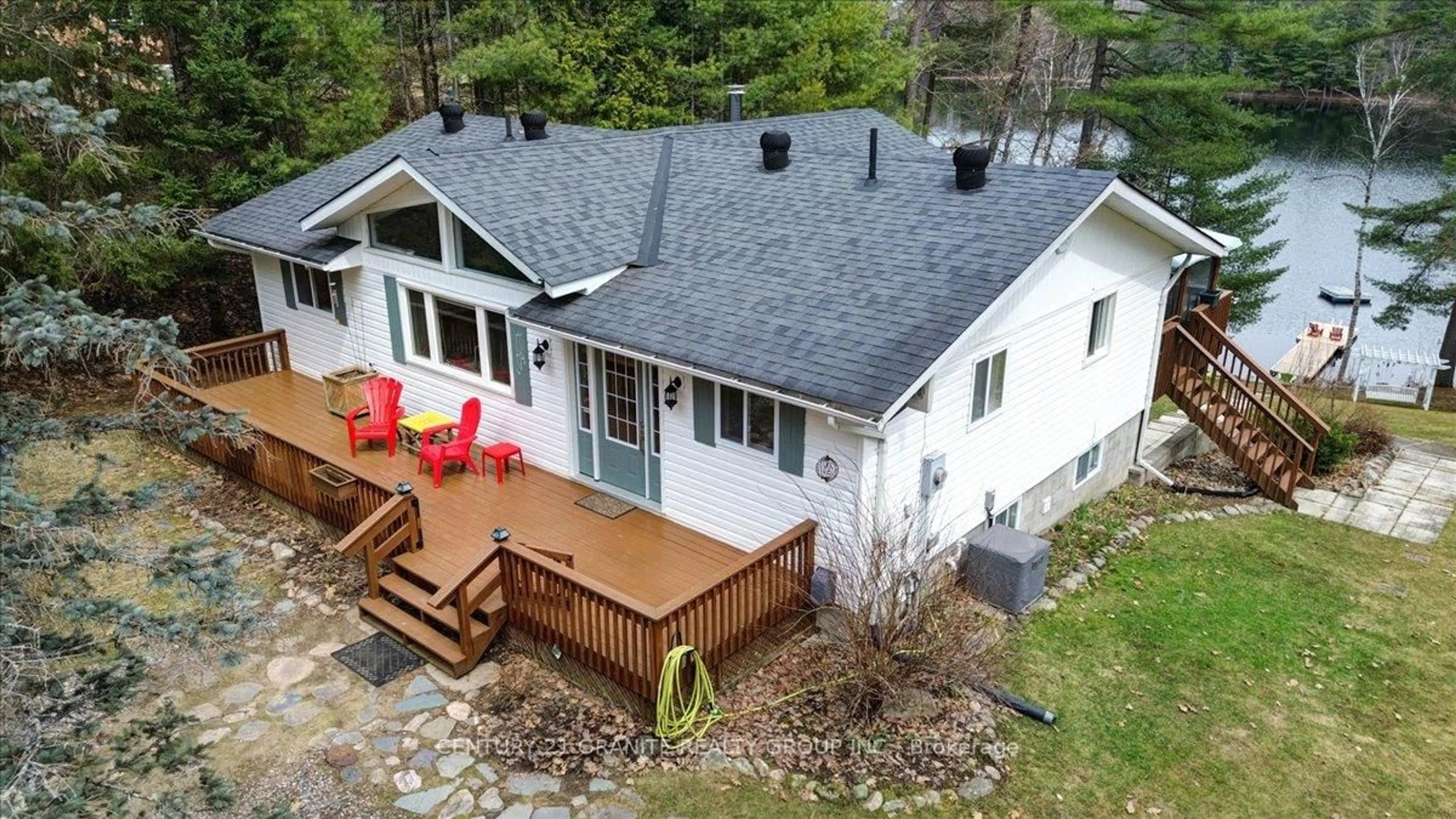 A pic from outside/outdoor area/front of a property/back of a property/a pic from drone, unknown for 58 Rock Lake Crt, Bancroft Ontario K0L 1C0