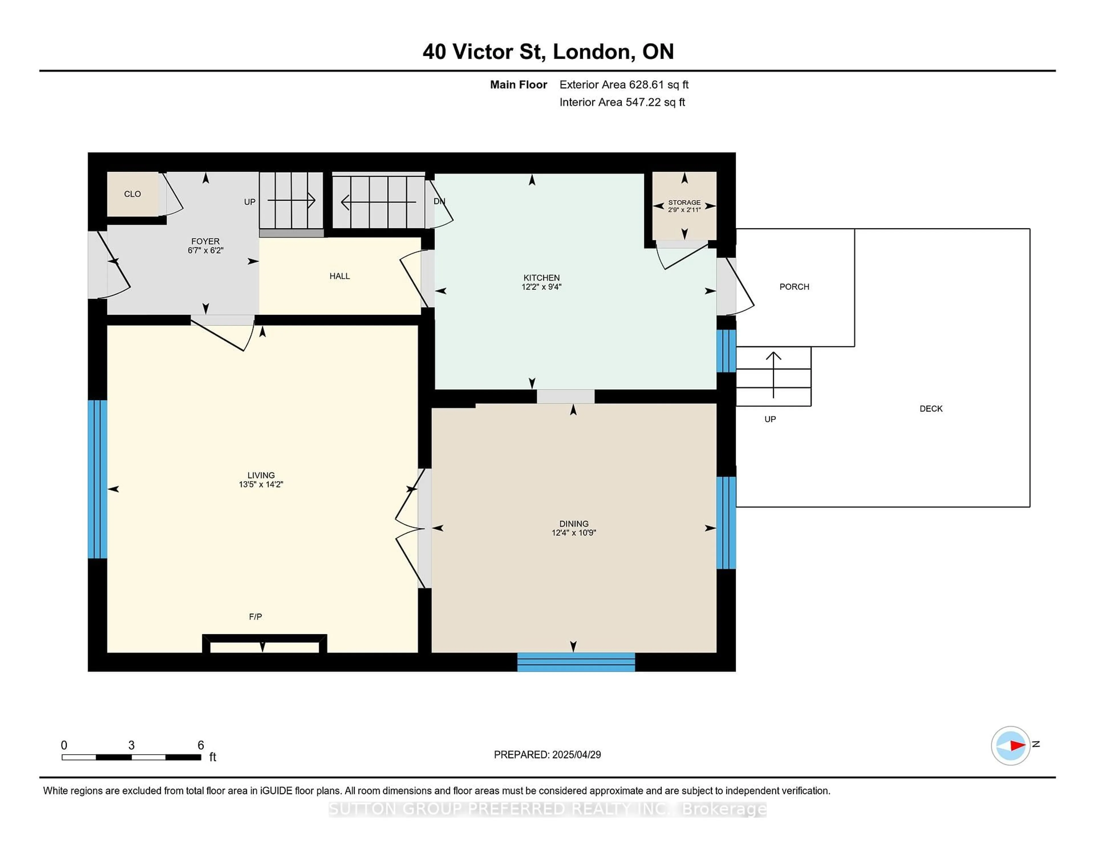 Floor plan for 40 Victor St, London South Ontario N6C 1B7