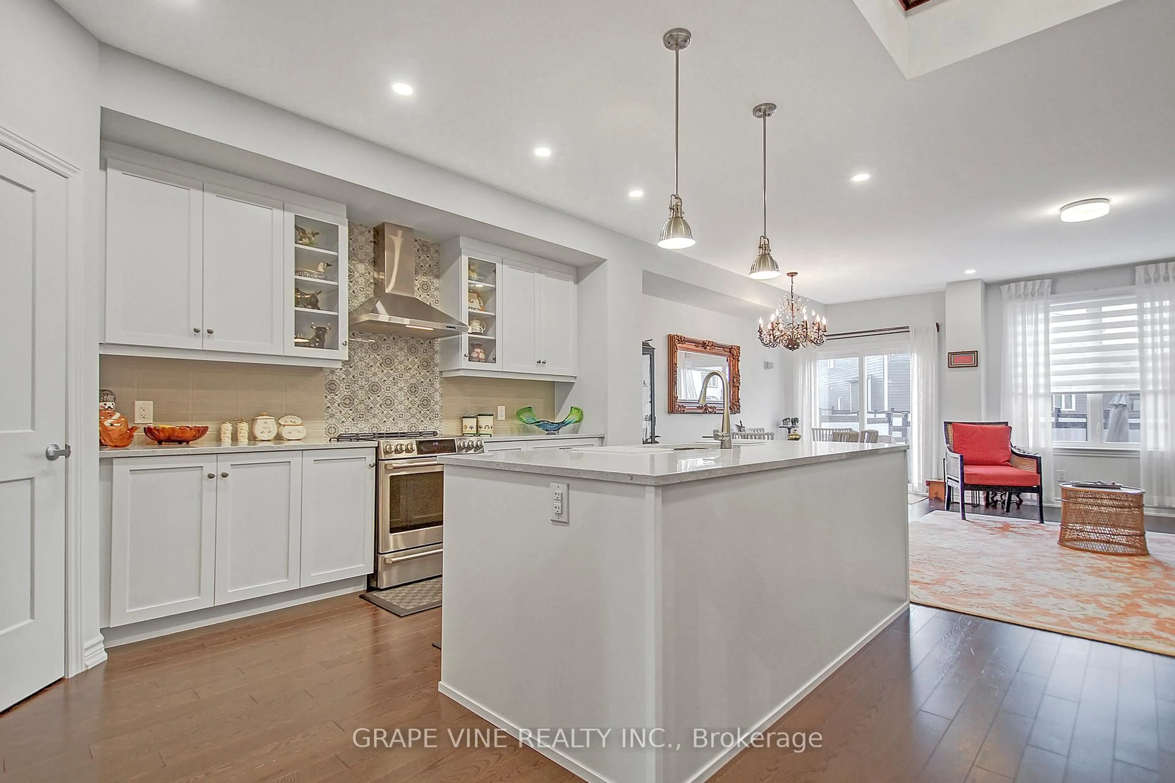 Open concept kitchen, ceramic/tile floor for 4836 ABBOTT St, Ottawa Ontario K2V 0L4
