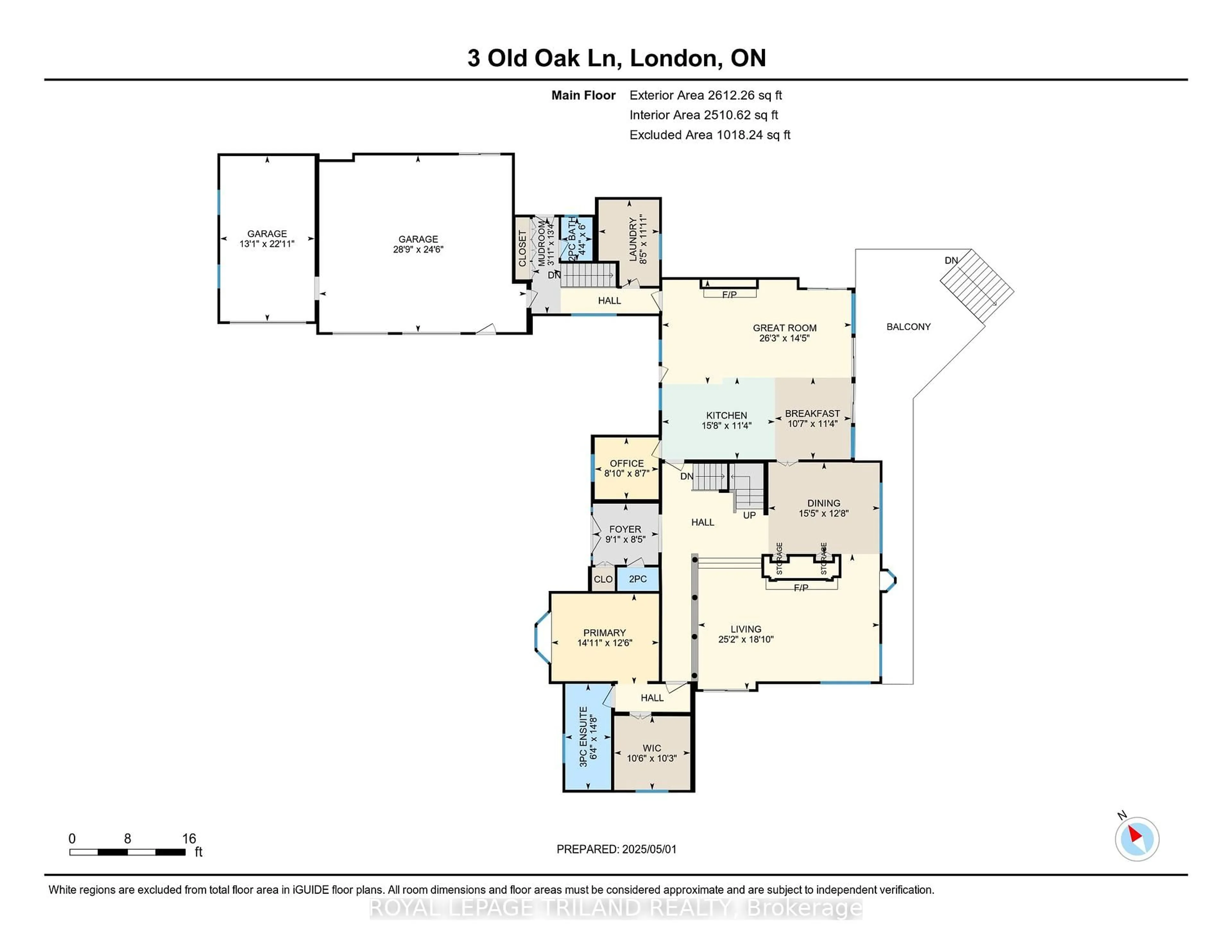 Floor plan for 3 Old Oak Lane, London South Ontario N6K 3S6