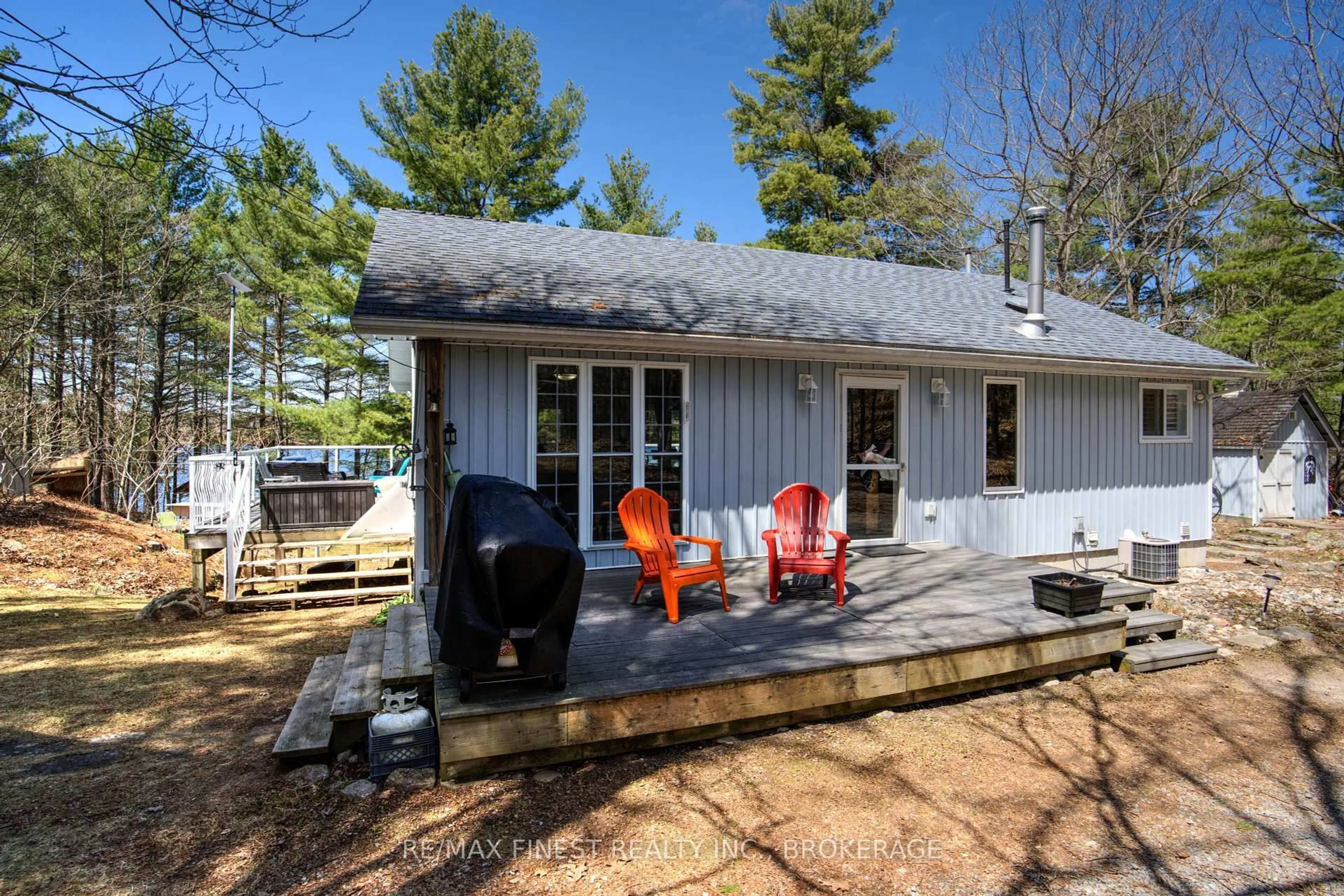 Patio, water/lake/river/ocean view for 1395 Fifth Lake Rd, Parham Ontario K0H 2K0