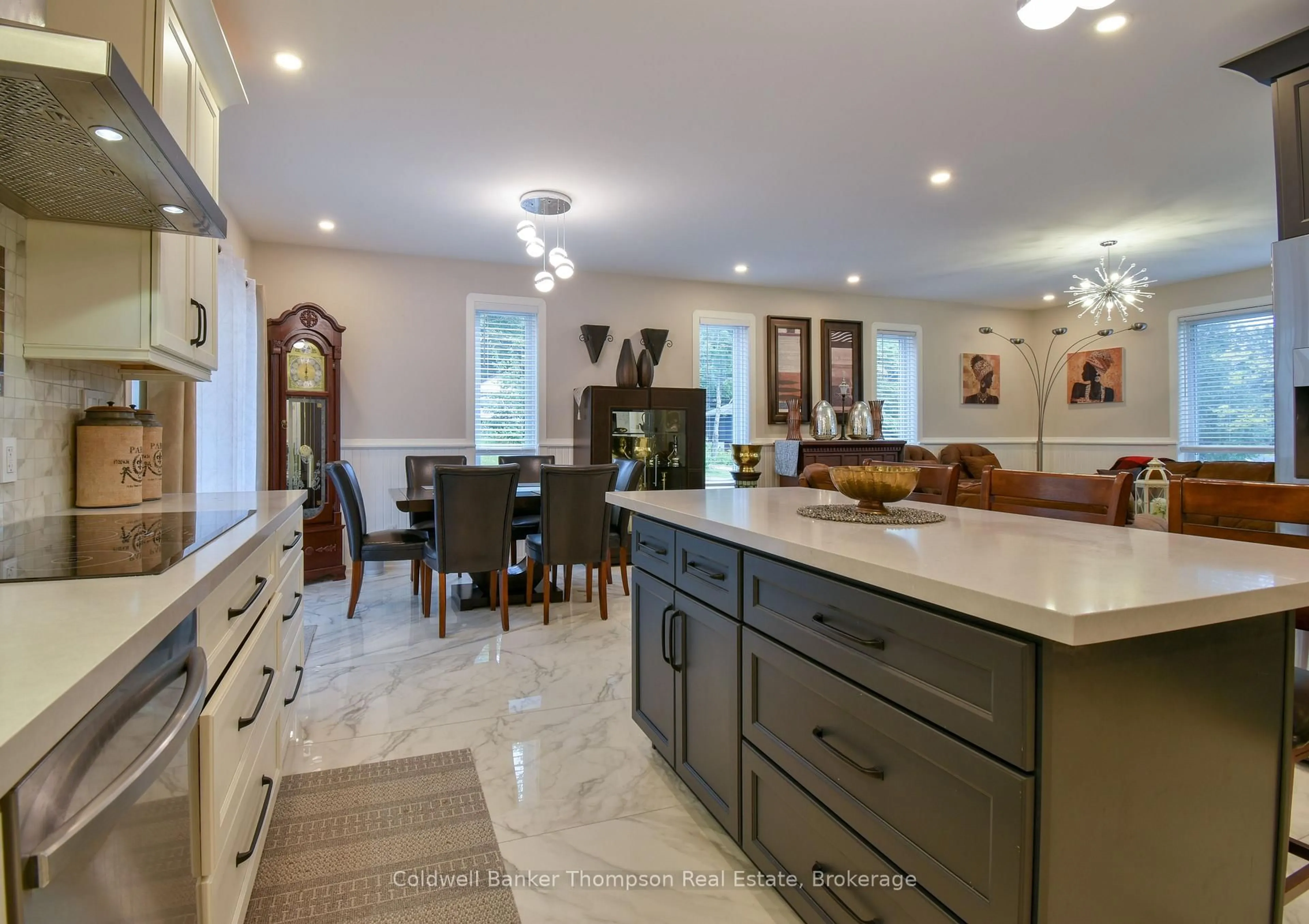 Open concept kitchen, ceramic/tile floor for 56 Florence St, Huntsville Ontario P1H 1V5