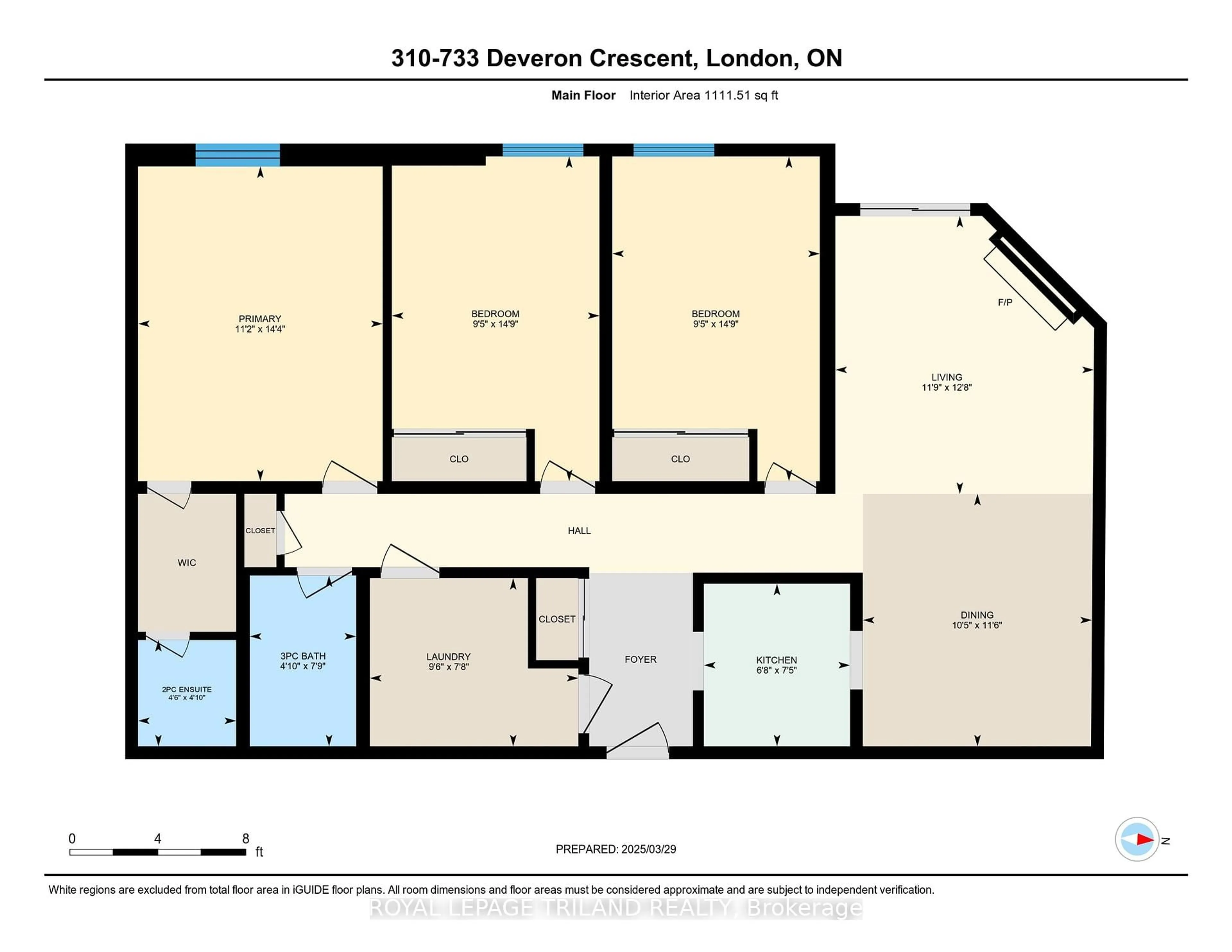 Floor plan for 733 Deveron Cres #310, London South Ontario N5Z 4X7