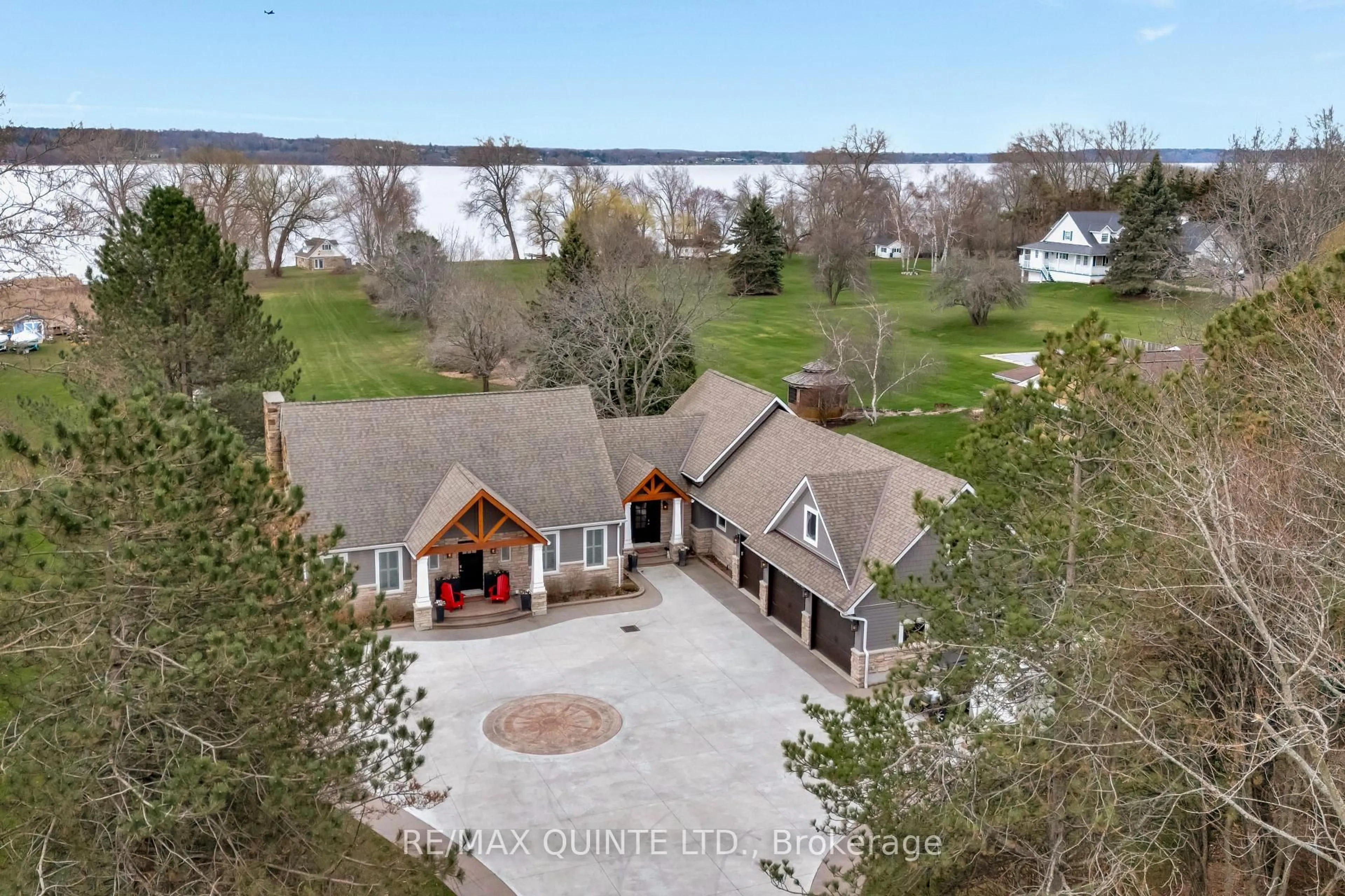 A pic from outside/outdoor area/front of a property/back of a property/a pic from drone, water/lake/river/ocean view for 658 Old Highway 2 N/A, Quinte West Ontario K8V 5P5