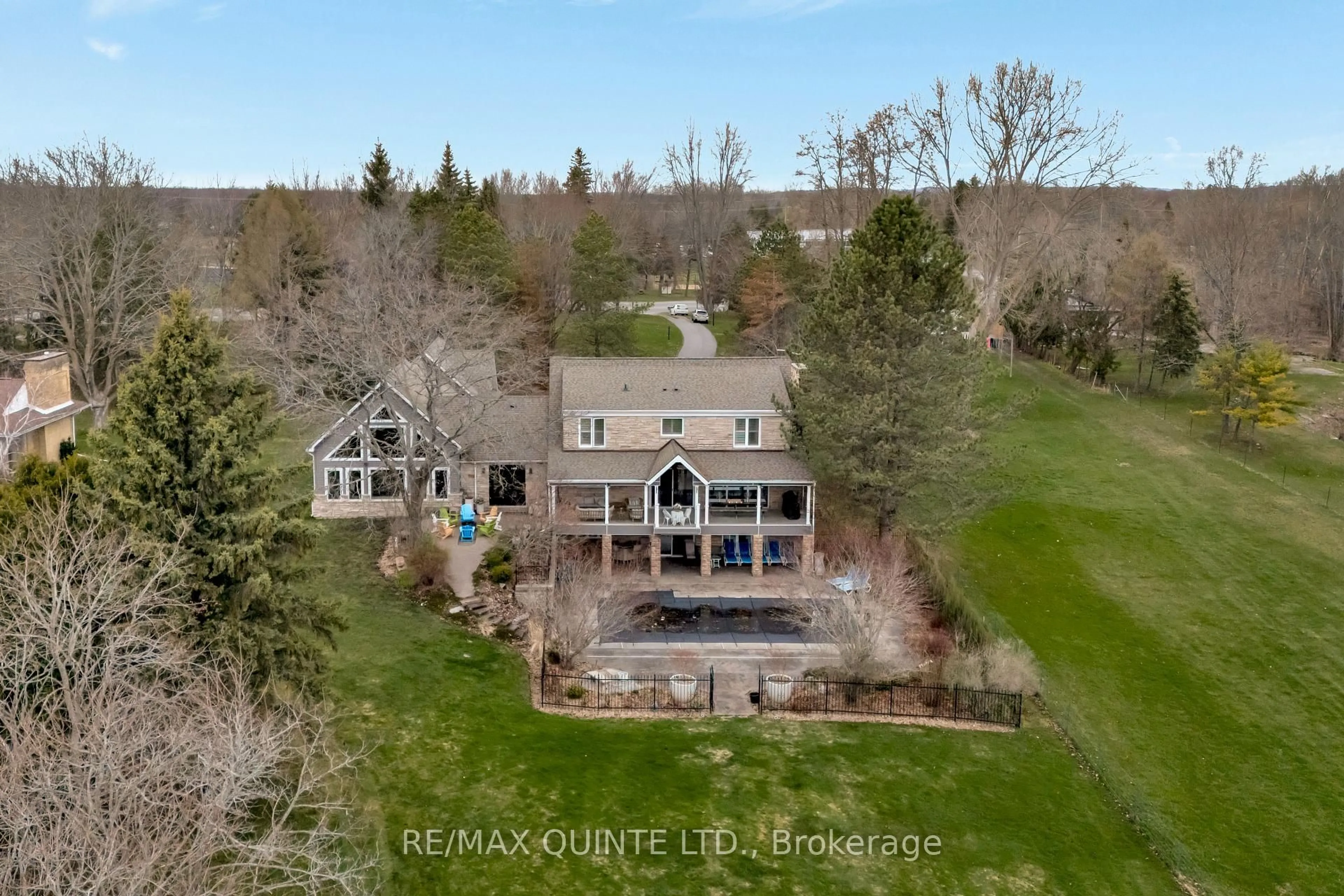 A pic from outside/outdoor area/front of a property/back of a property/a pic from drone, water/lake/river/ocean view for 658 Old Highway 2 N/A, Quinte West Ontario K8V 5P5