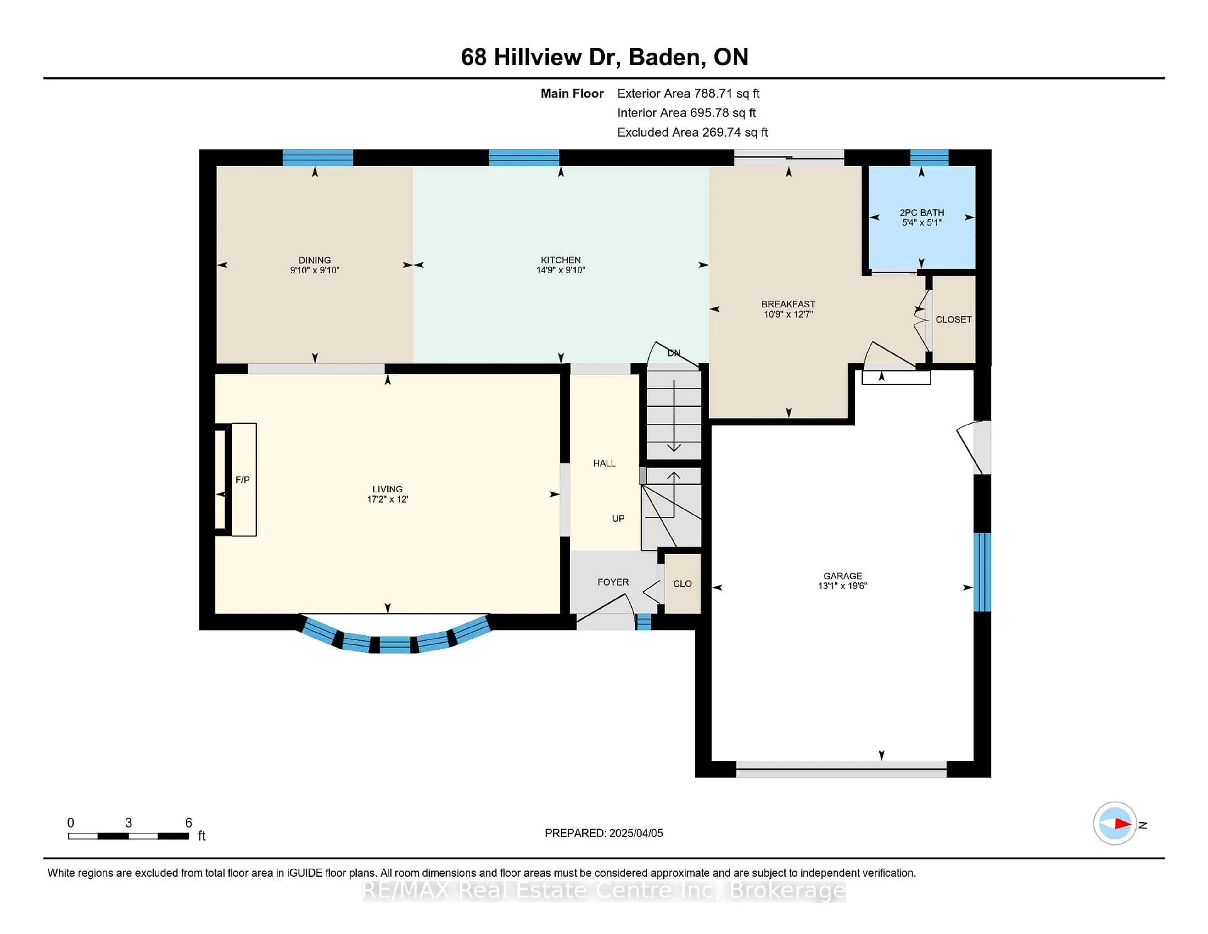 Floor plan for 68 Hillview Dr, Wilmot Ontario N3A 2V3