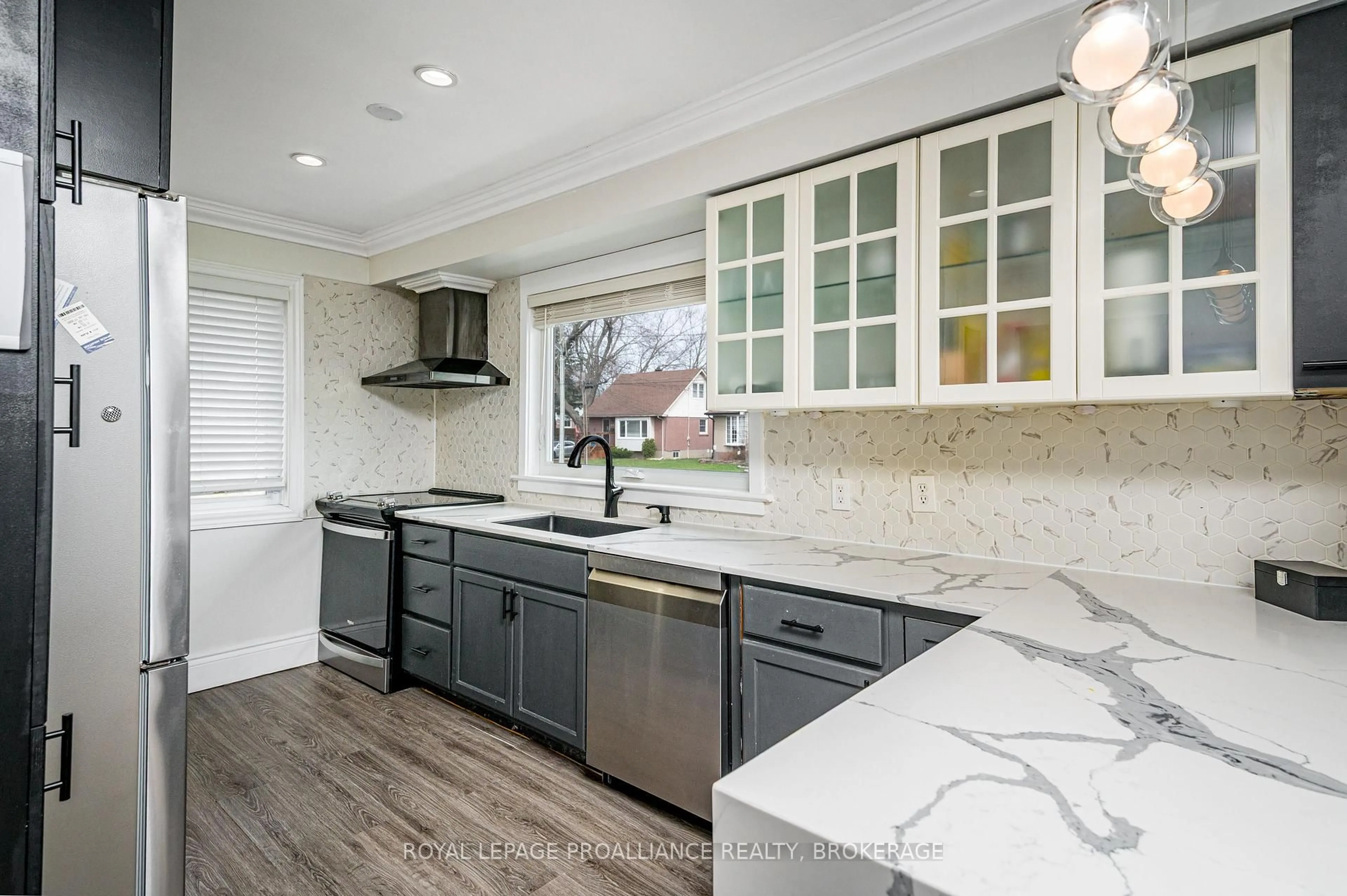 Open concept kitchen, ceramic/tile floor for 51 Hyde St, Kingston Ontario K7M 4S7