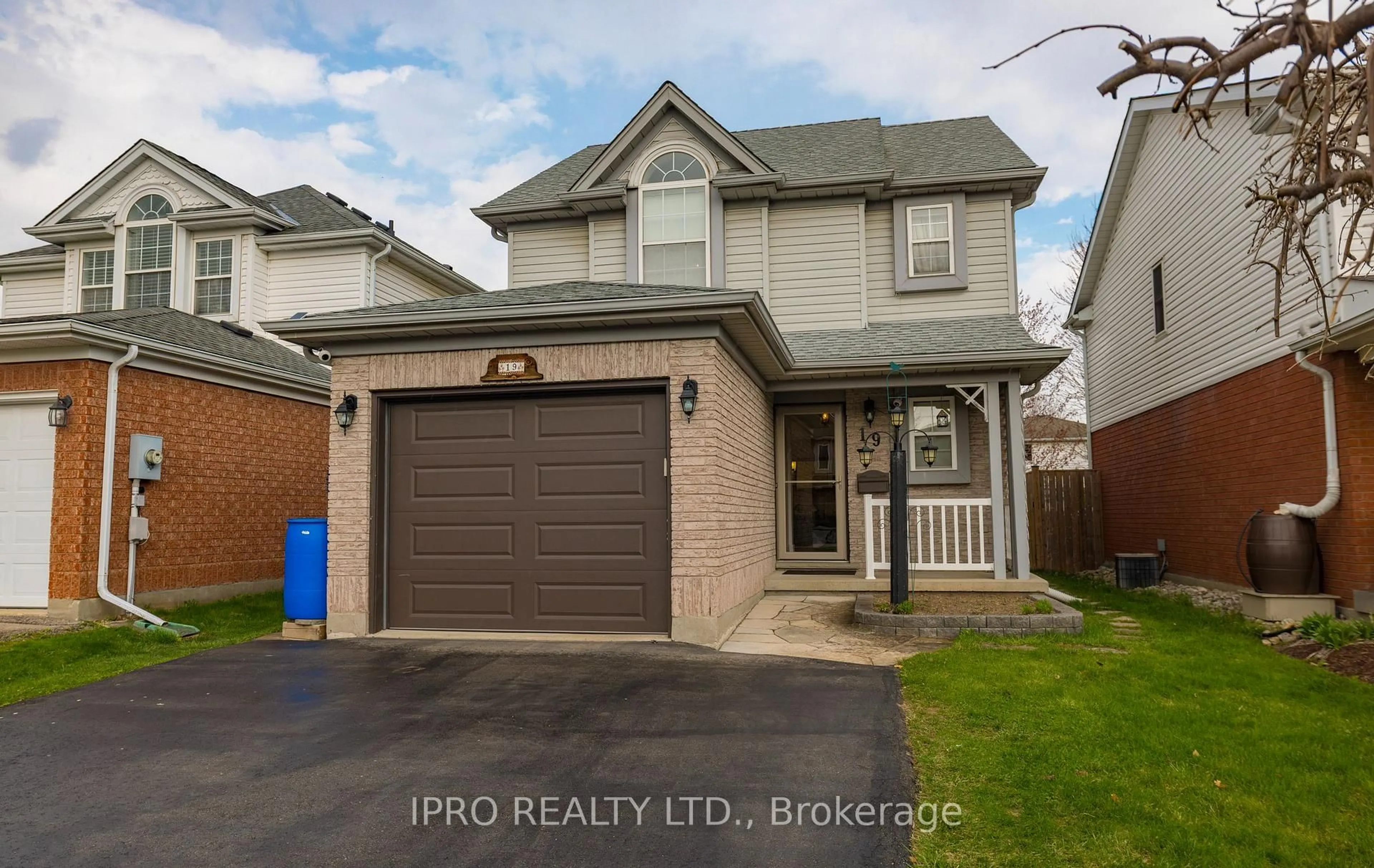 Home with brick exterior material, street for 19 Thompson Dr, Guelph Ontario N1E 7A5