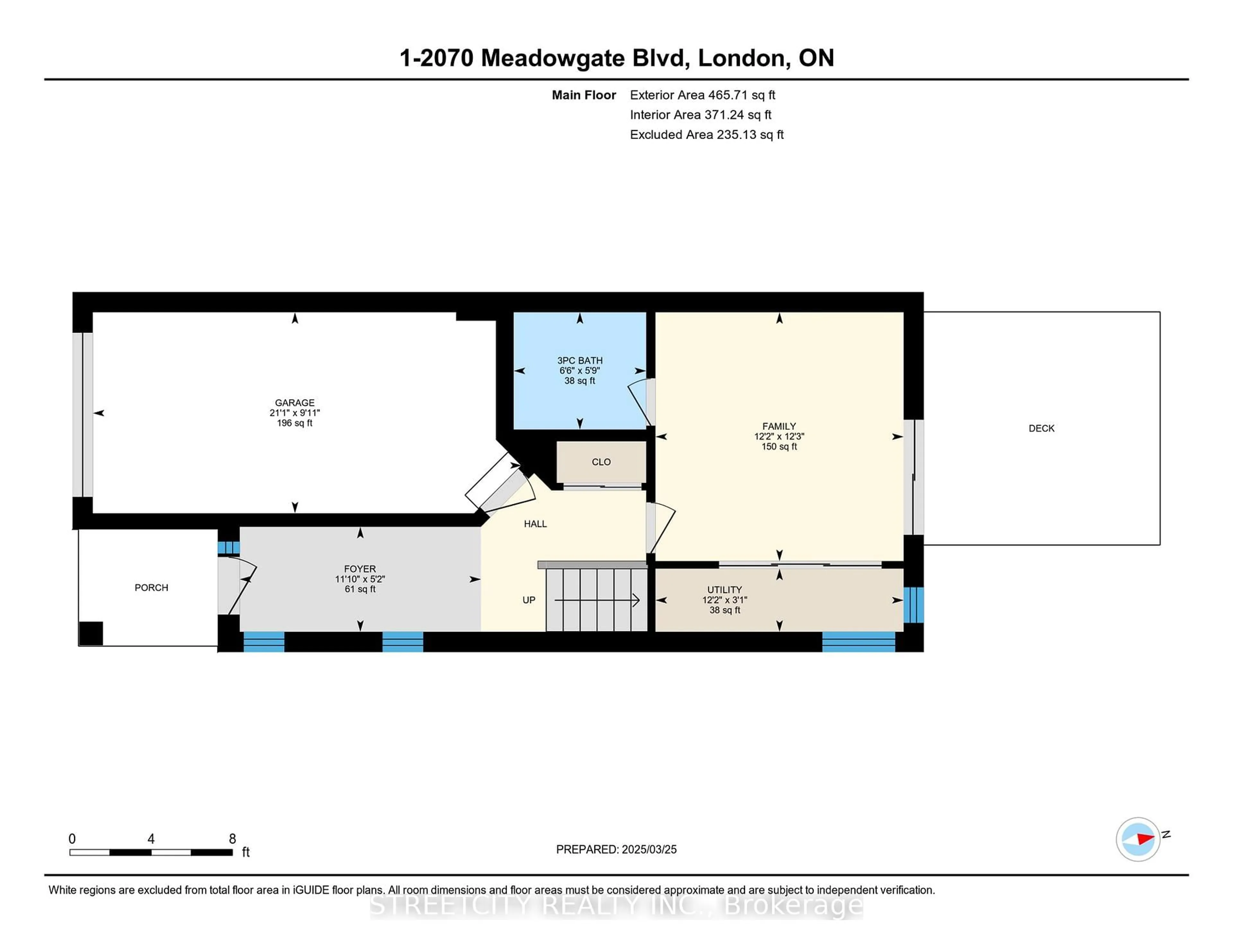 Floor plan for 2070 Meadowgate Blvd #1, London South Ontario N6M 0H5
