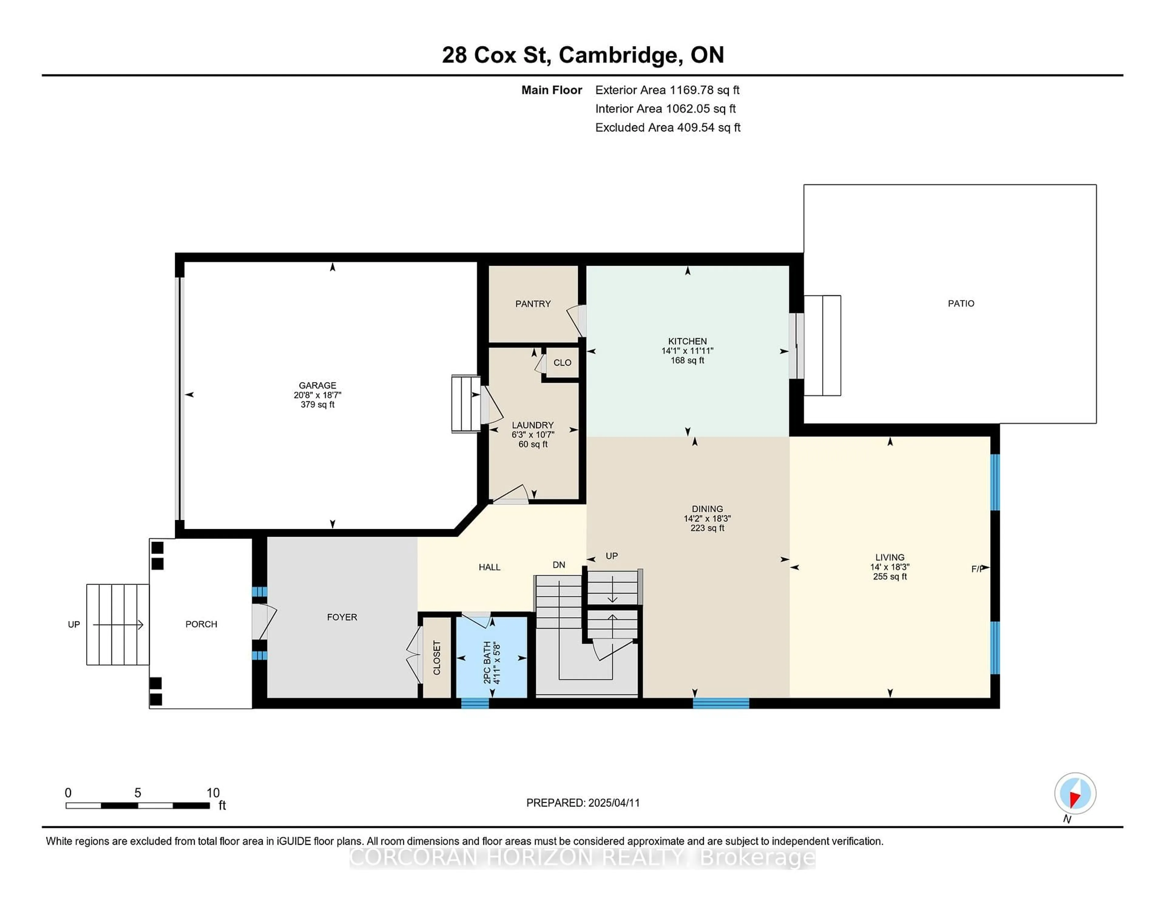 Floor plan for 28 Cox St, Cambridge Ontario N1S 0A3