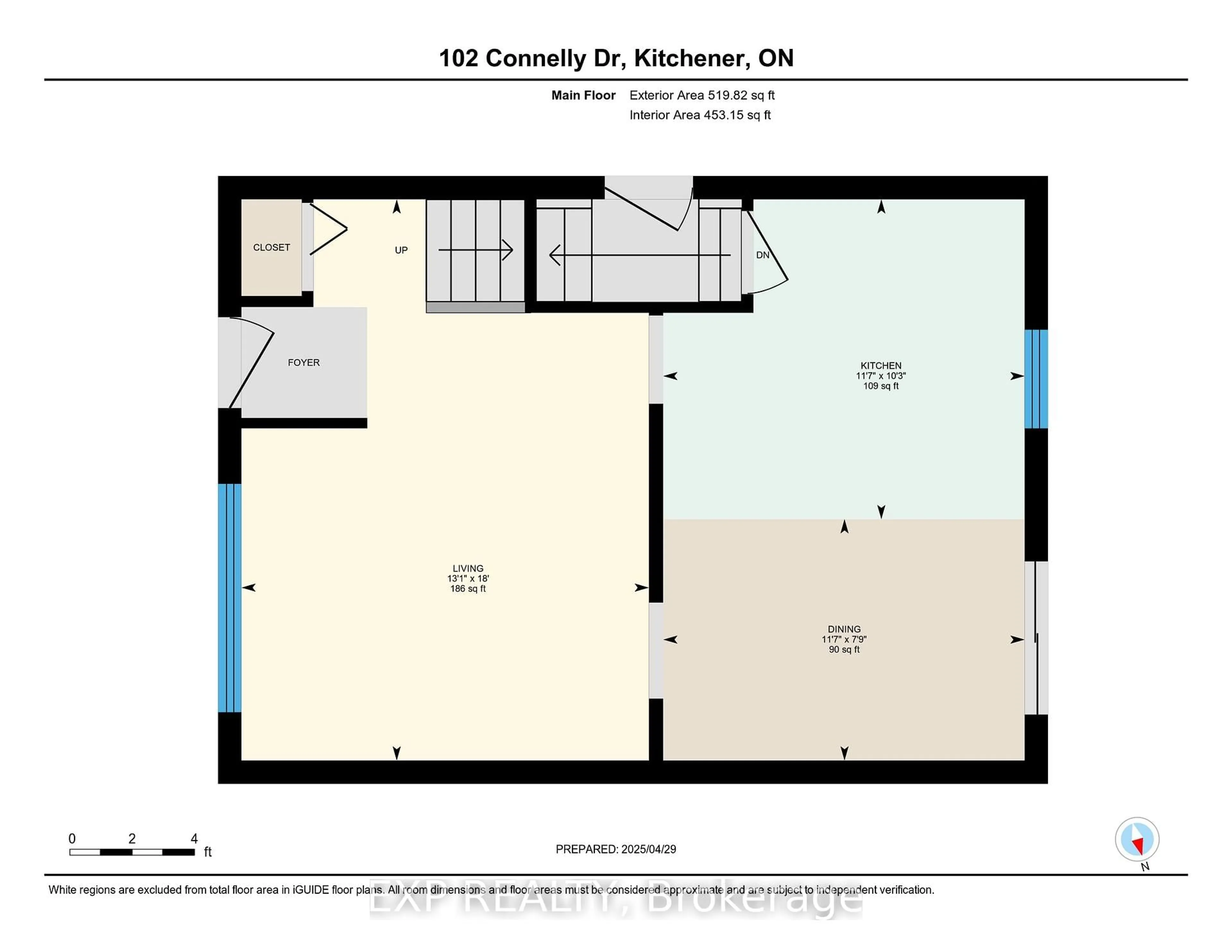Floor plan for 102 Connelly Dr, Kitchener Ontario N2N 2V2