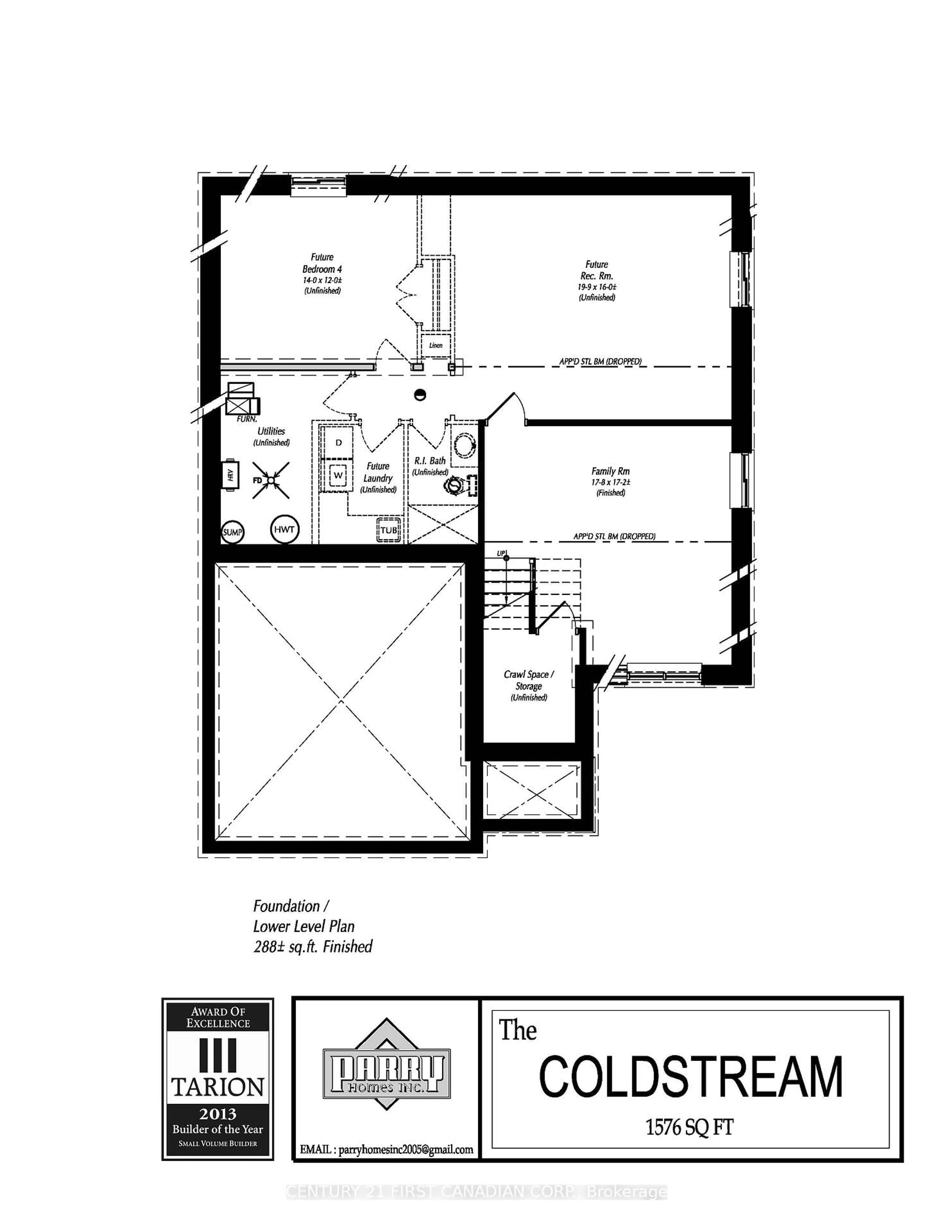 Floor plan for 19 Postma Cres, North Middlesex Ontario N0M 1A0