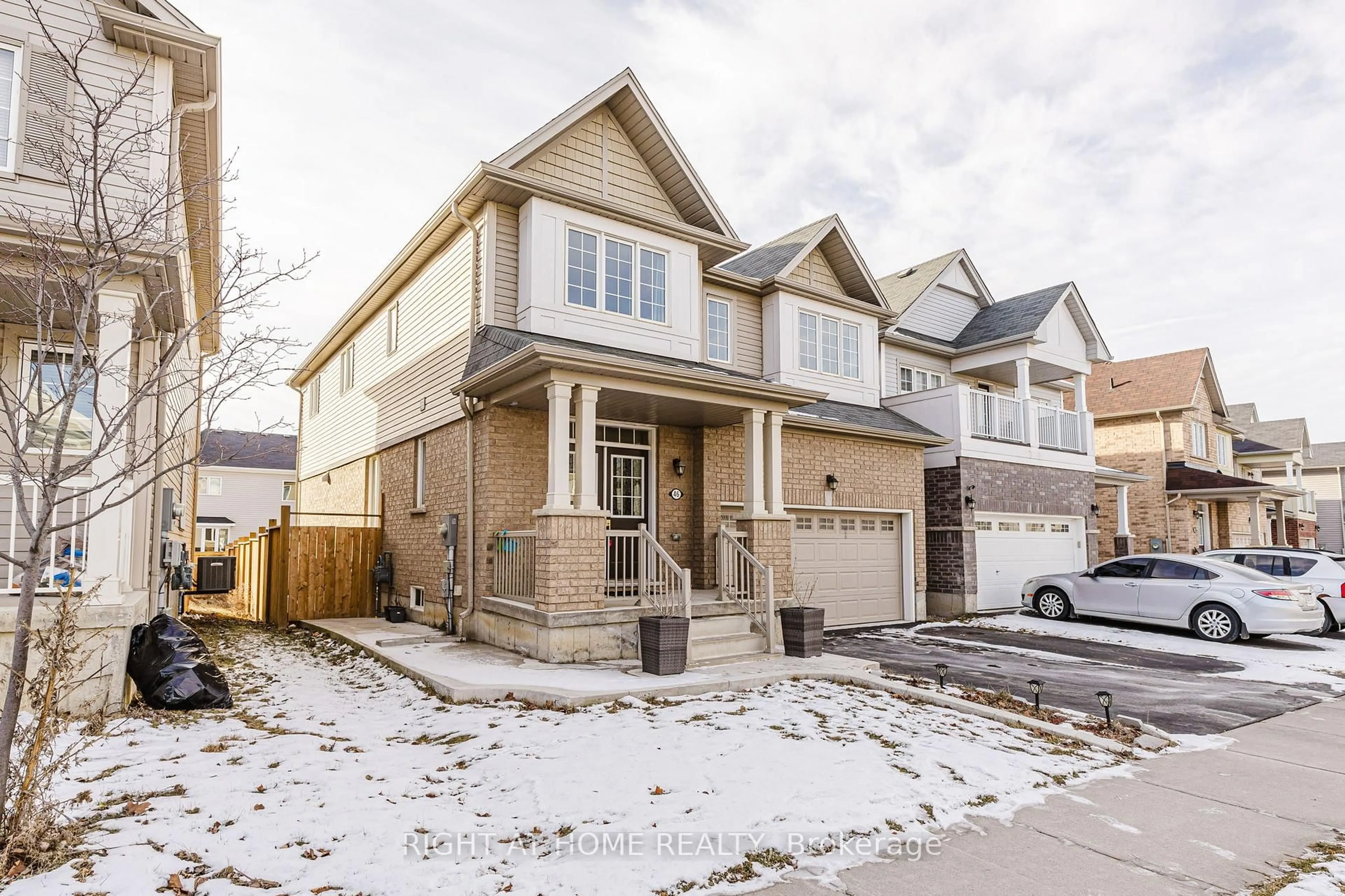 Home with brick exterior material, street for 46 Sinden Rd, Brantford Ontario N3T 0P8