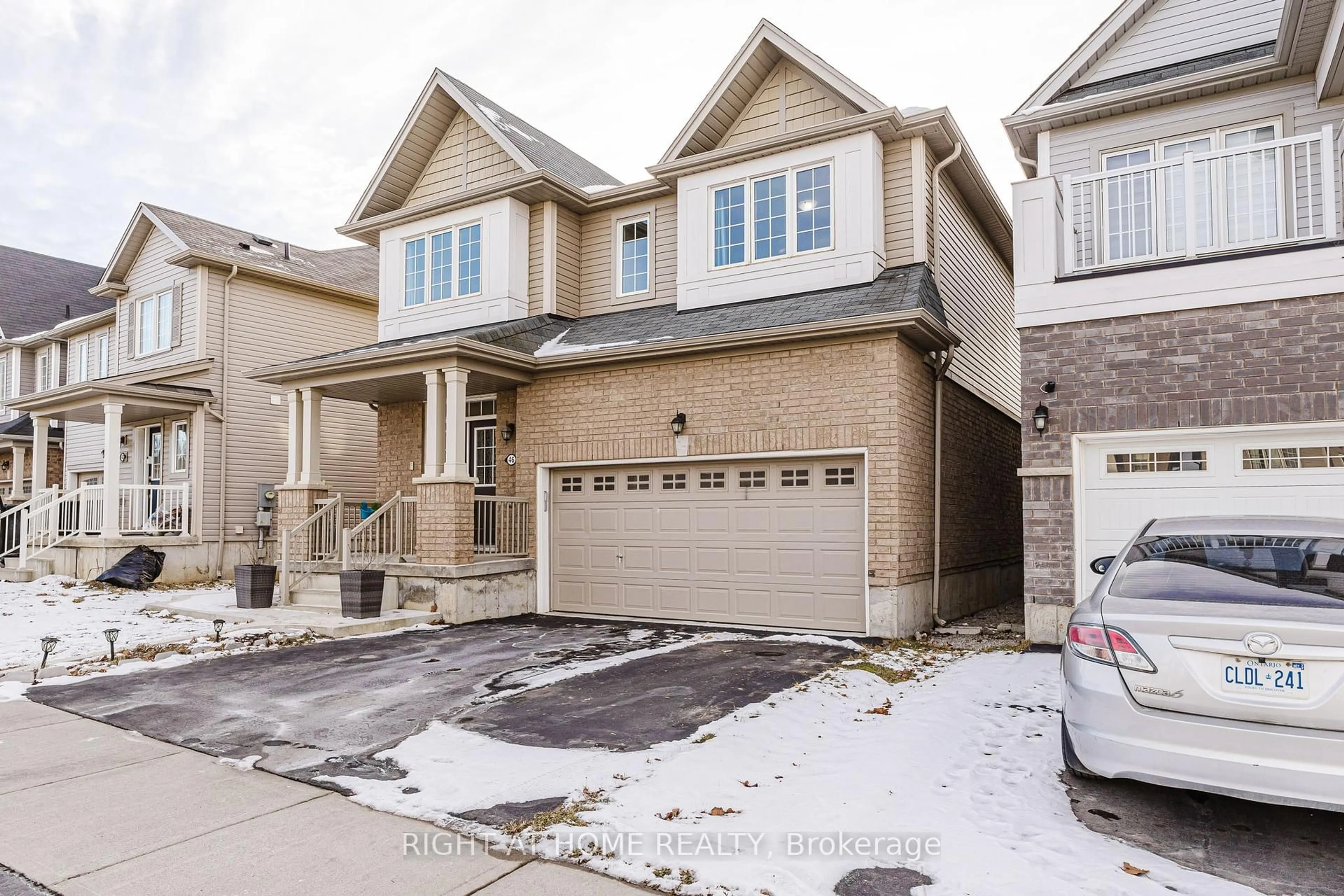 Home with brick exterior material, street for 46 Sinden Rd, Brantford Ontario N3T 0P8
