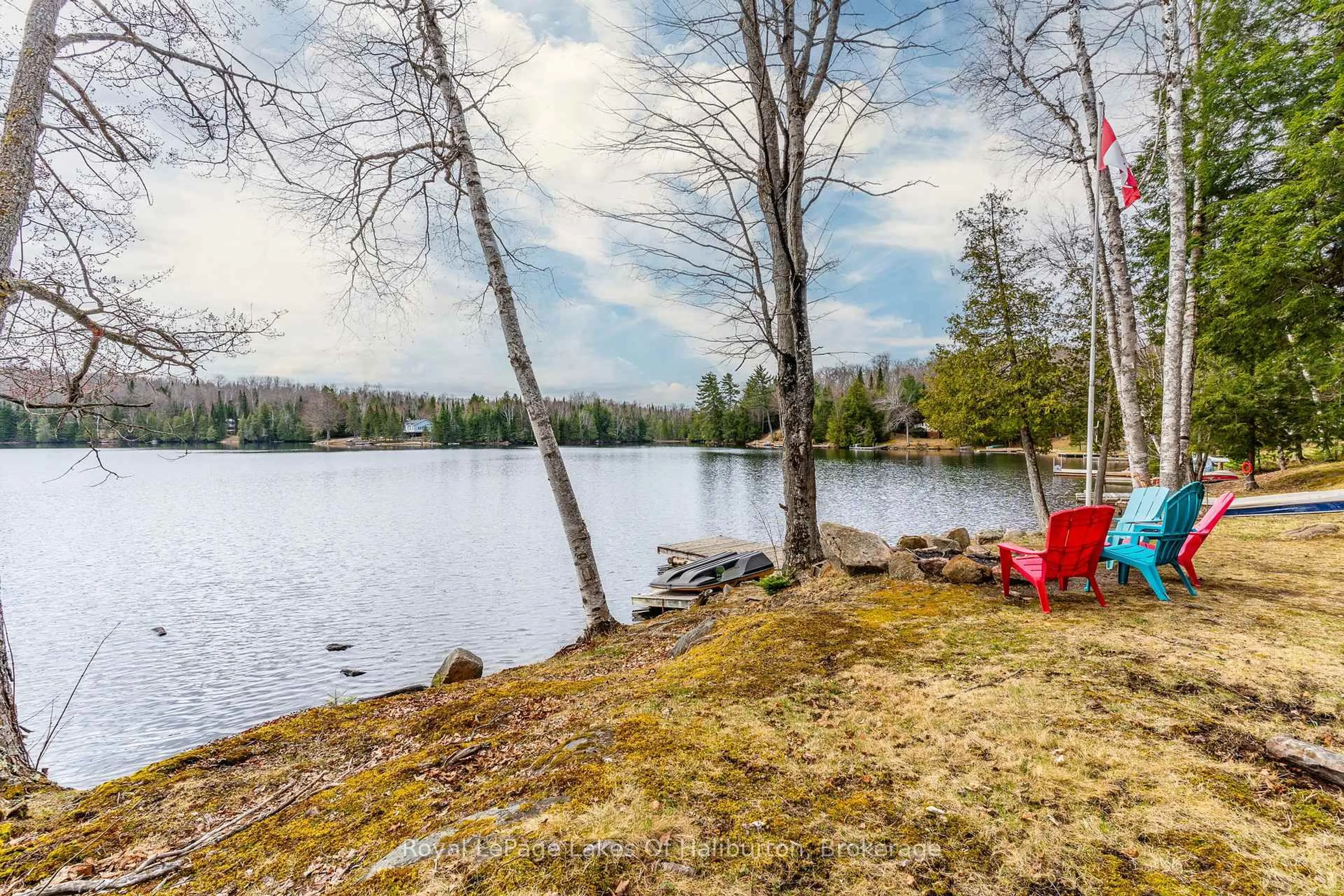 Patio, water/lake/river/ocean view for 1216 Lake Lorraine Rd, Highlands East Ontario K0L 2Y0