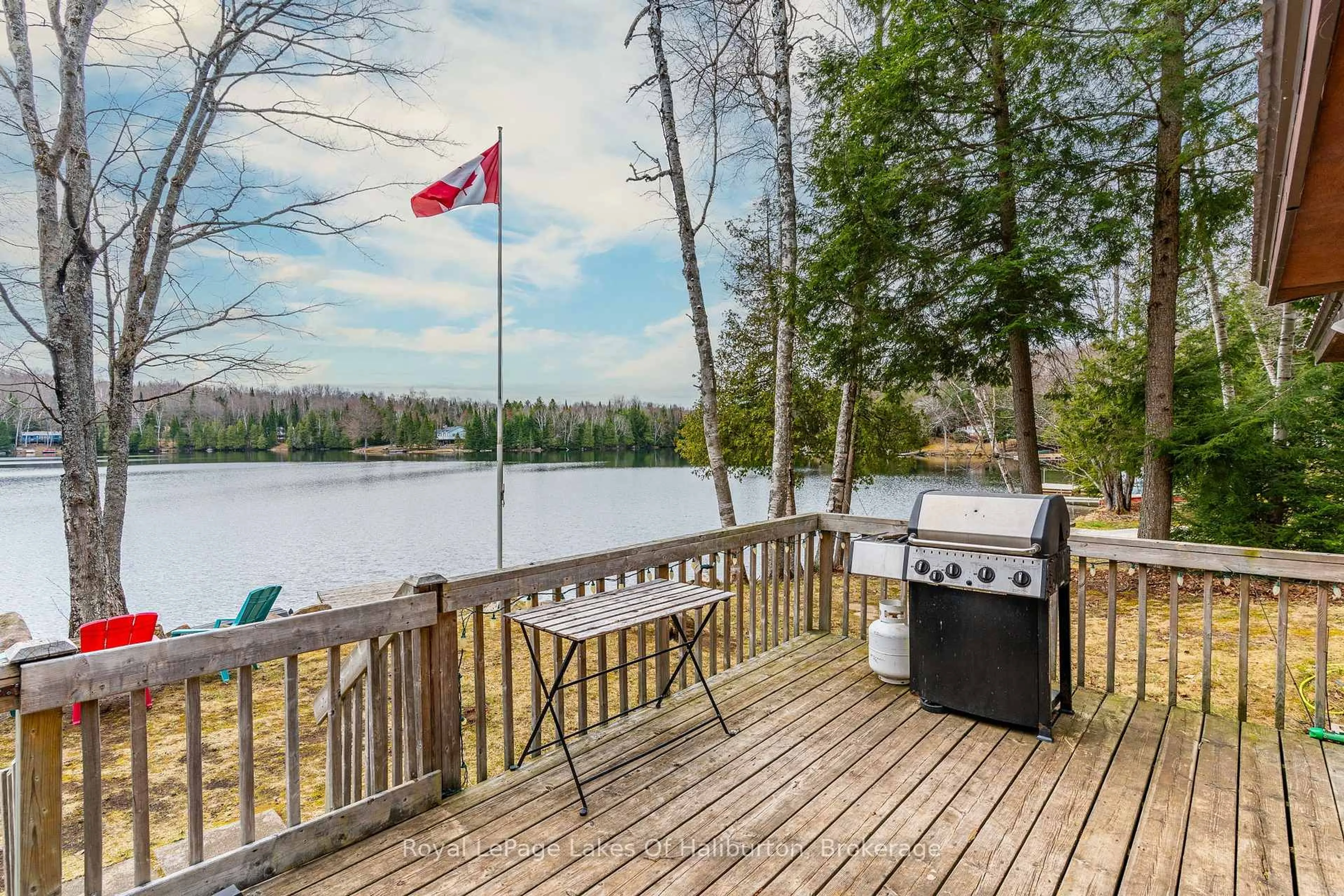 Patio, water/lake/river/ocean view for 1216 Lake Lorraine Rd, Highlands East Ontario K0L 2Y0