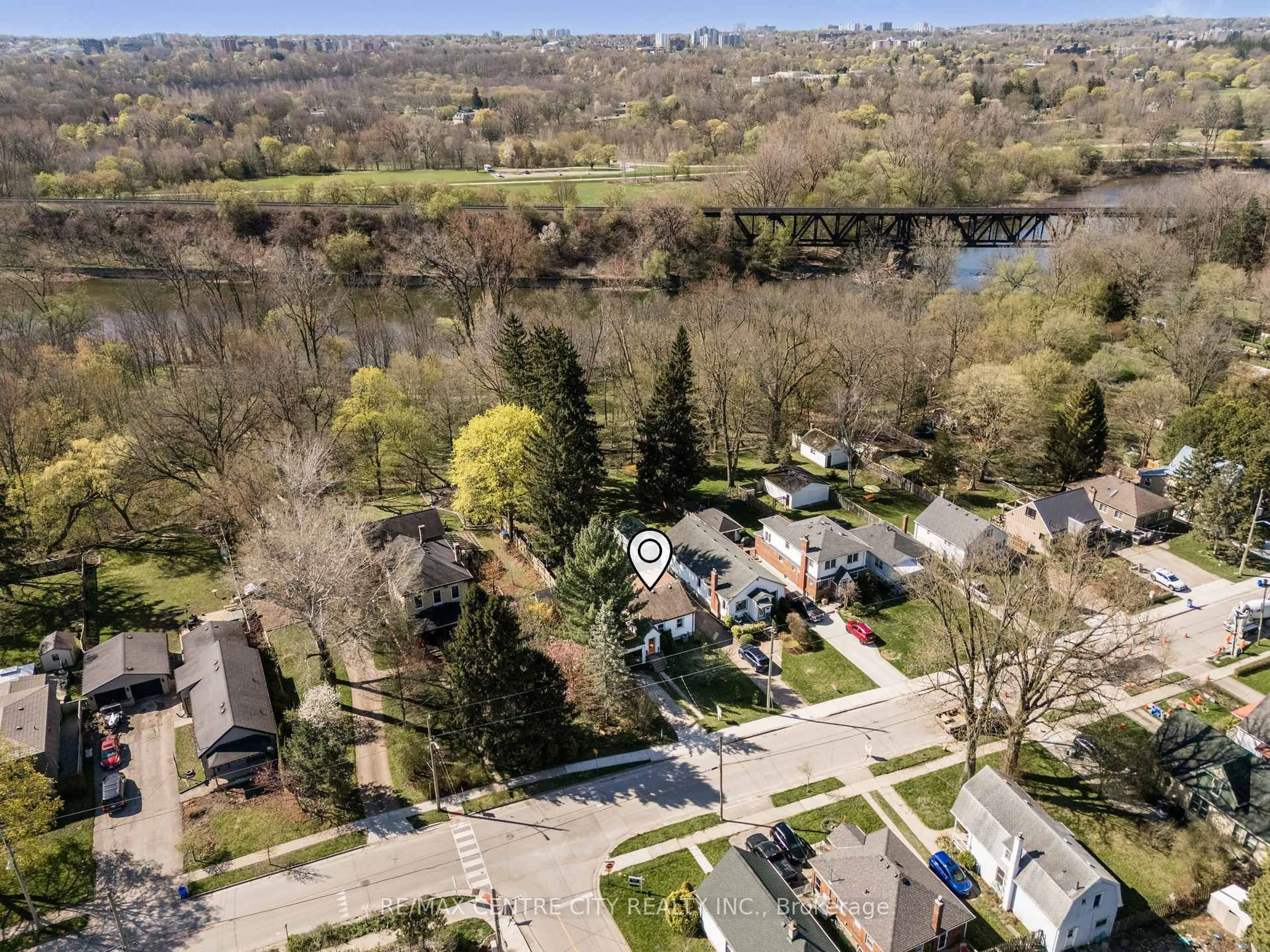 A pic from outside/outdoor area/front of a property/back of a property/a pic from drone, water/lake/river/ocean view for 110 Forward Ave, London North Ontario N6H 1B7