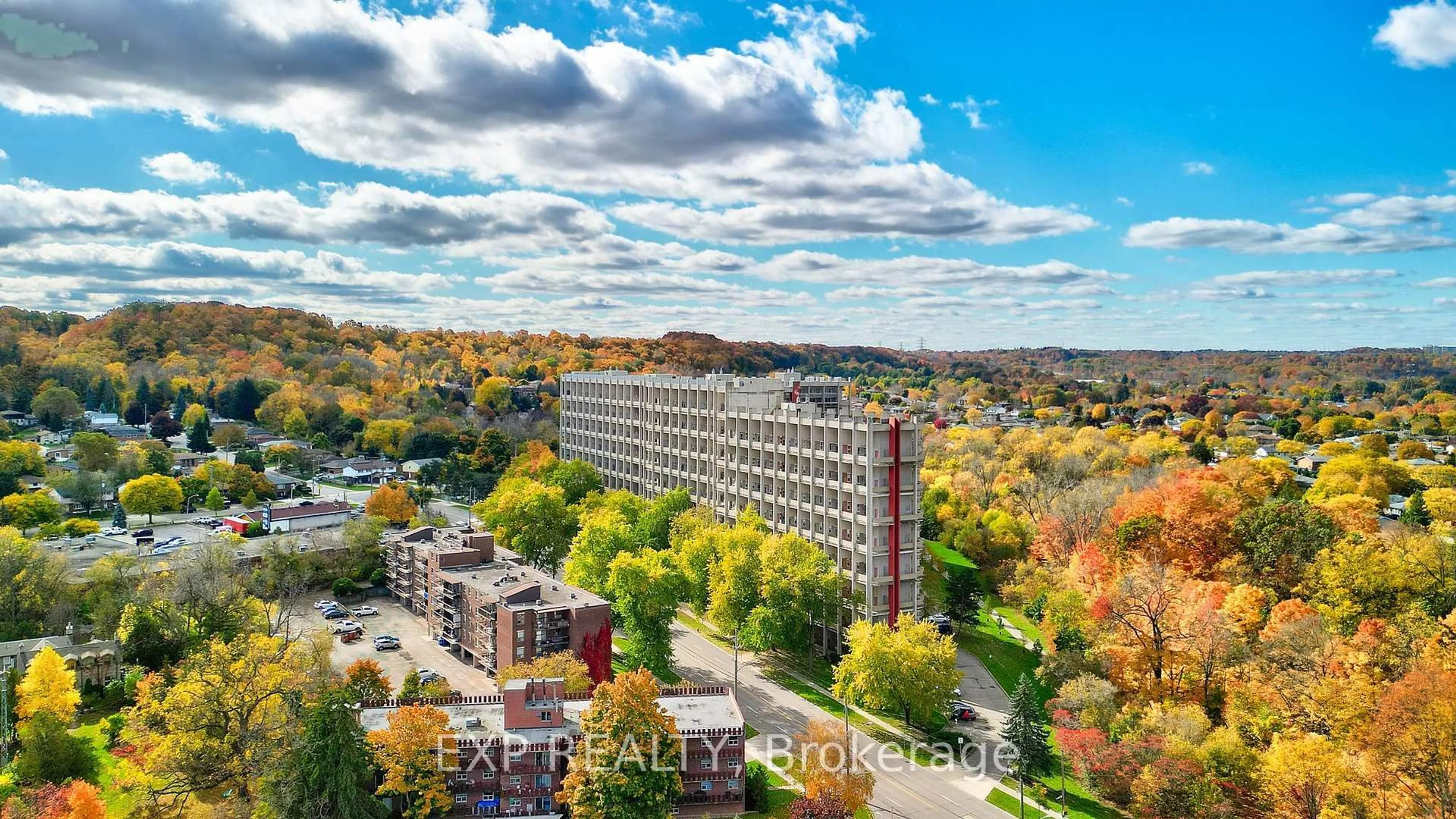 A pic from outside/outdoor area/front of a property/back of a property/a pic from drone, city buildings view from balcony for 350 Quigley Rd #836, Hamilton Ontario L8K 5N2