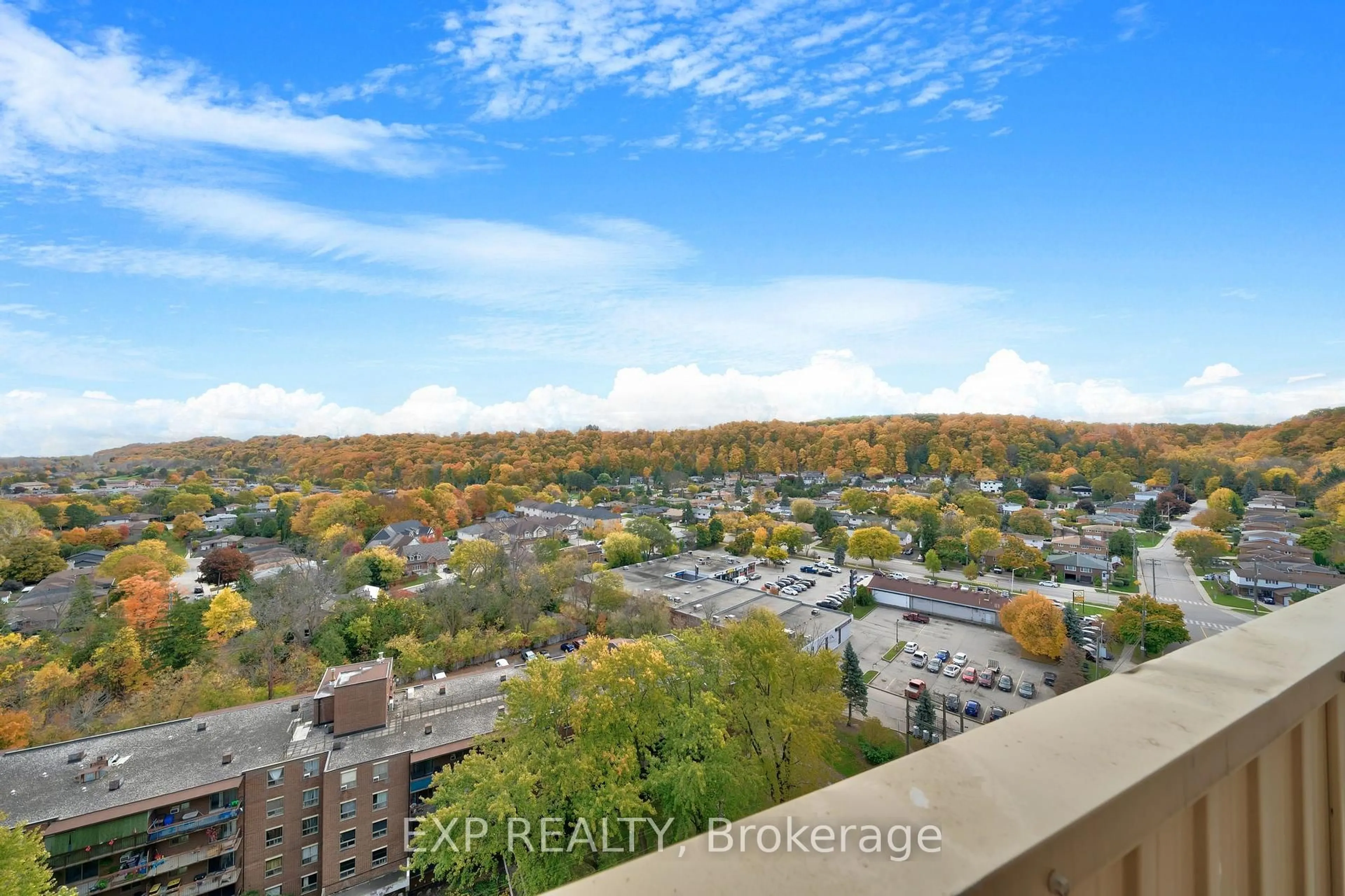 A pic from outside/outdoor area/front of a property/back of a property/a pic from drone, city buildings view from balcony for 350 Quigley Rd #836, Hamilton Ontario L8K 5N2