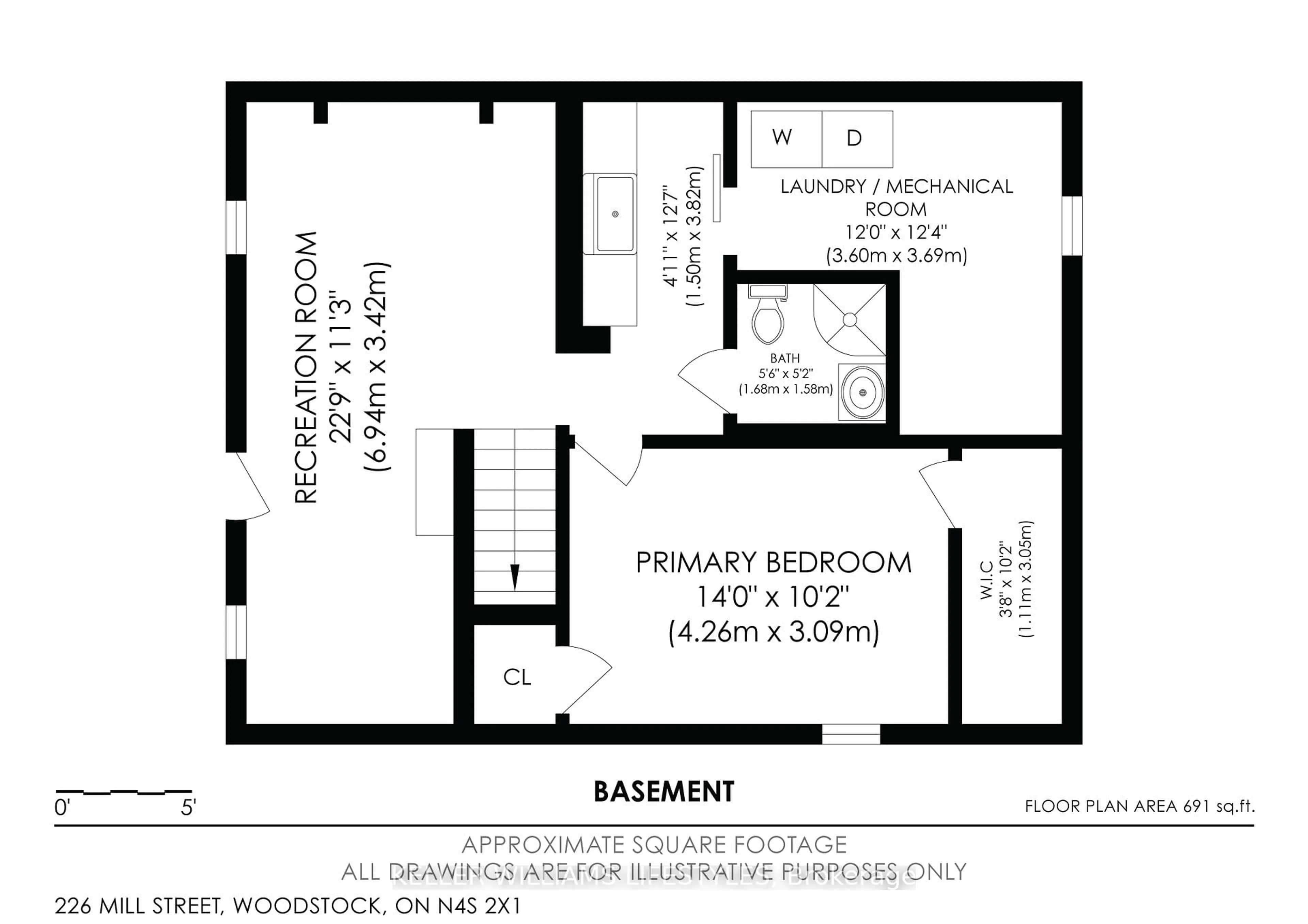 Floor plan for 226 Mill St, Woodstock Ontario N4S 2X1