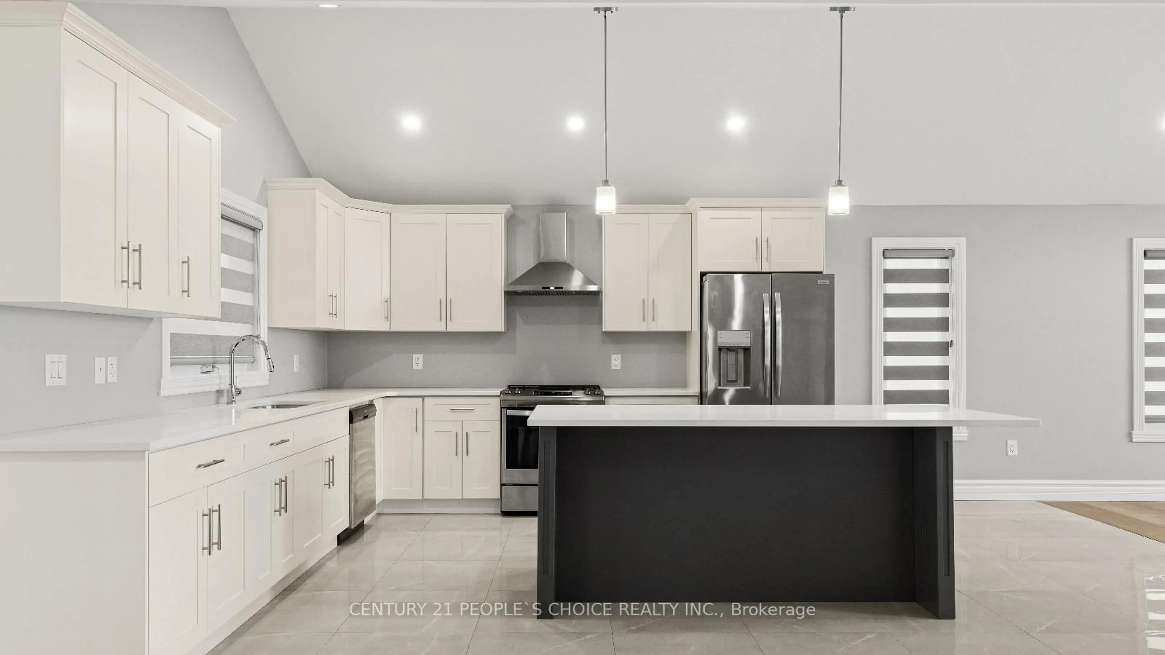Open concept kitchen, ceramic/tile floor for 68 Noble Crt, Amherstburg Ontario M9V 0G8