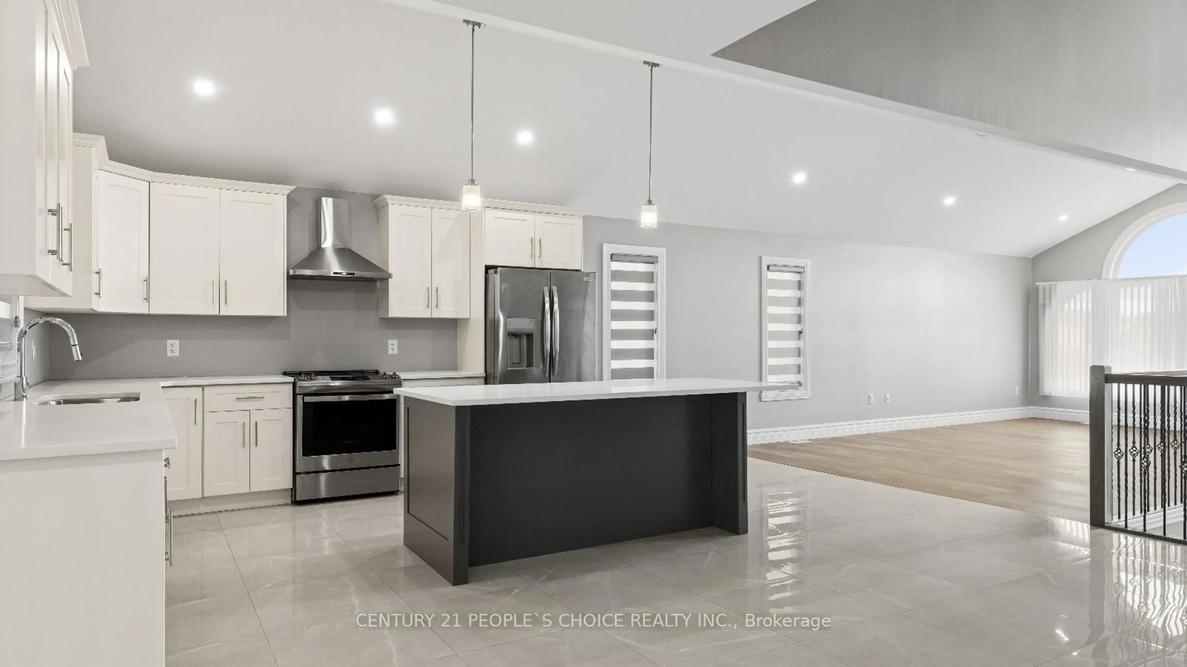 Open concept kitchen, ceramic/tile floor for 68 Noble Crt, Amherstburg Ontario M9V 0G8