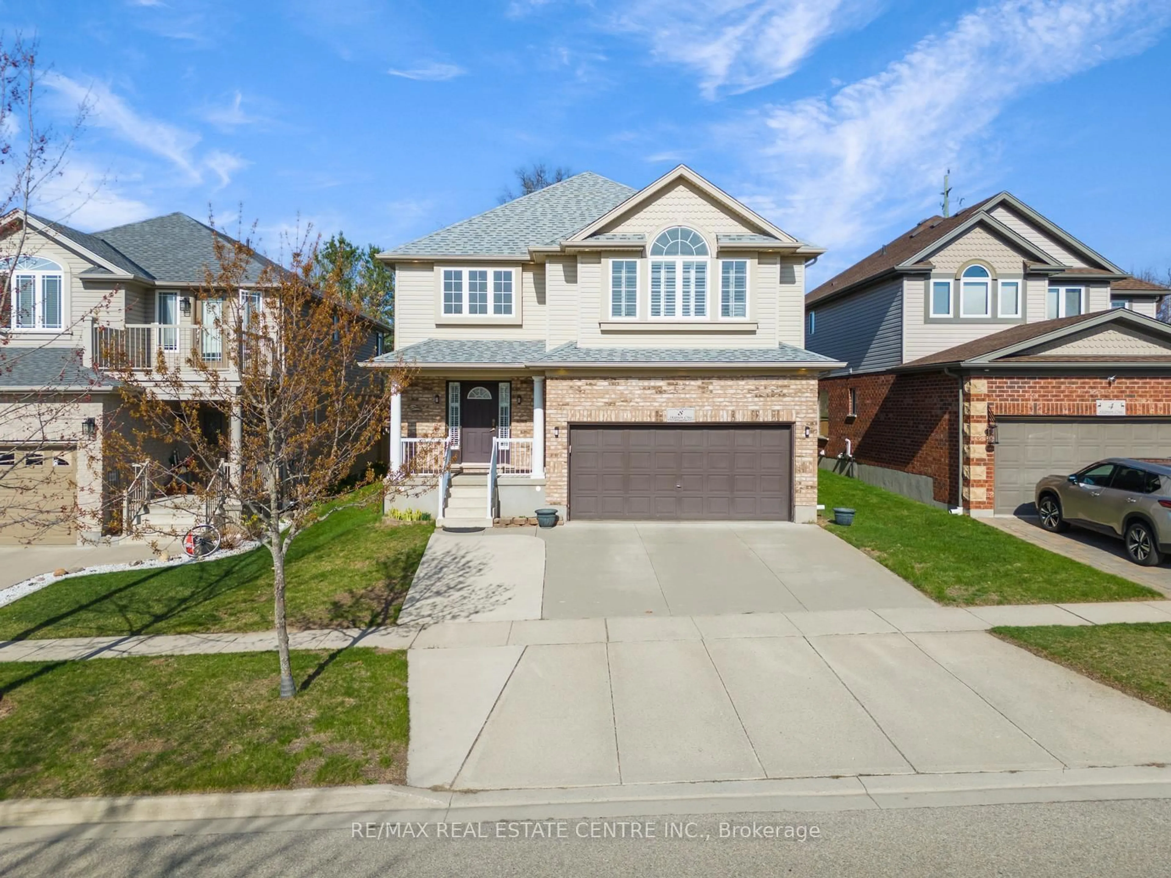 Home with brick exterior material, street for 8 Skipton Cres, Cambridge Ontario N3C 4N7