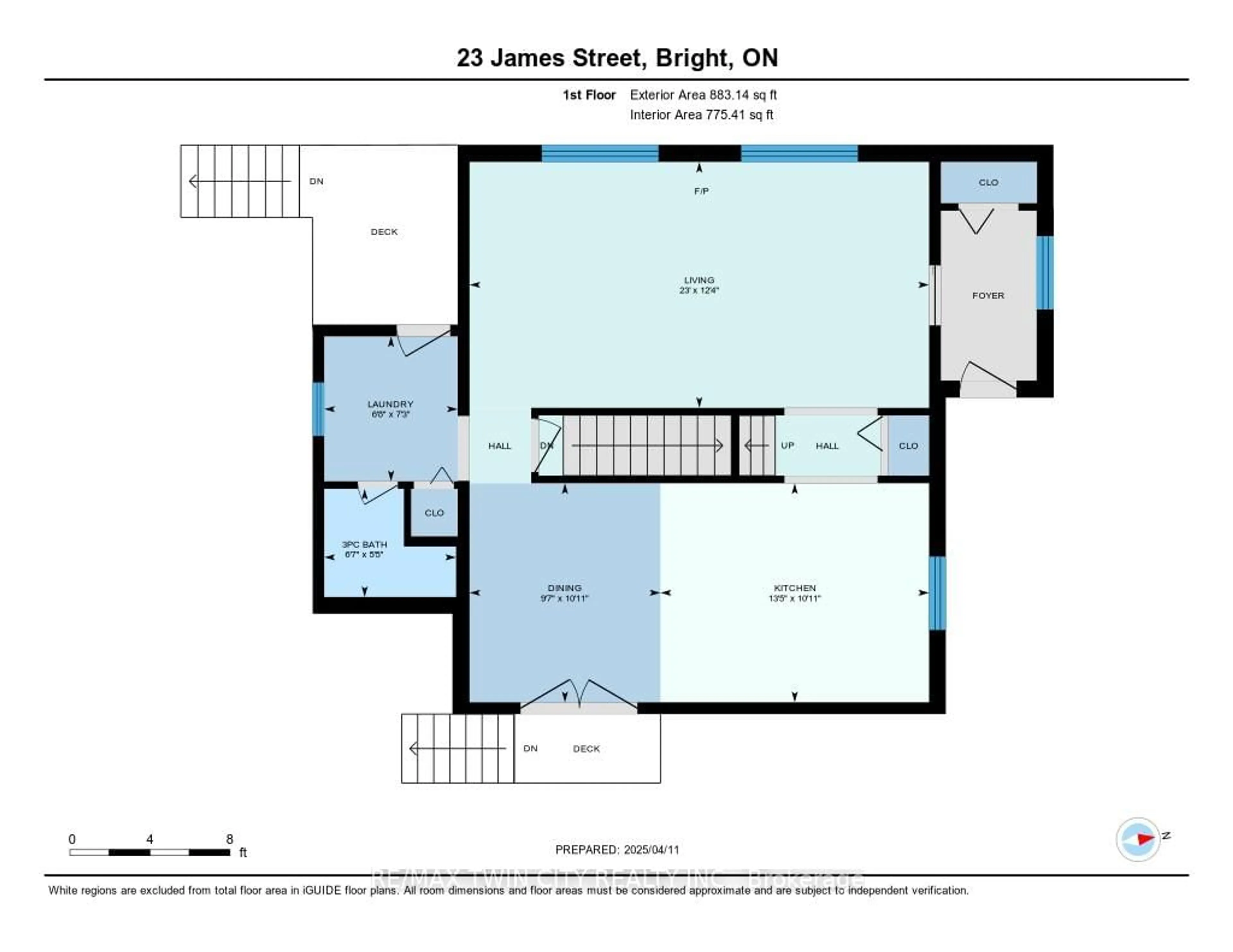 Floor plan for 23 James St, Blandford-Blenheim Ontario N0J 1B0