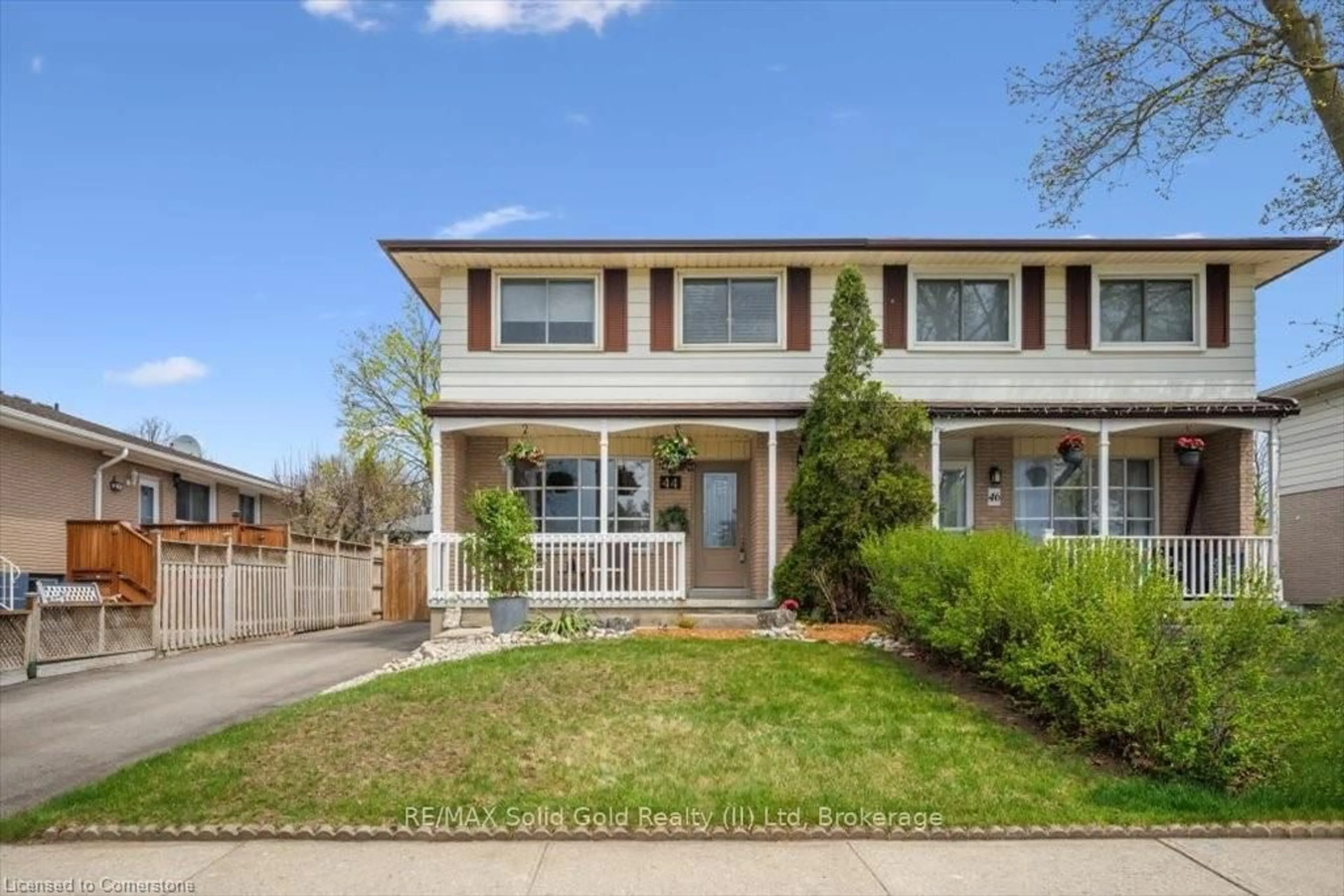 Home with vinyl exterior material, street for 44 Baird Ave, Kitchener Ontario N2B 2N4