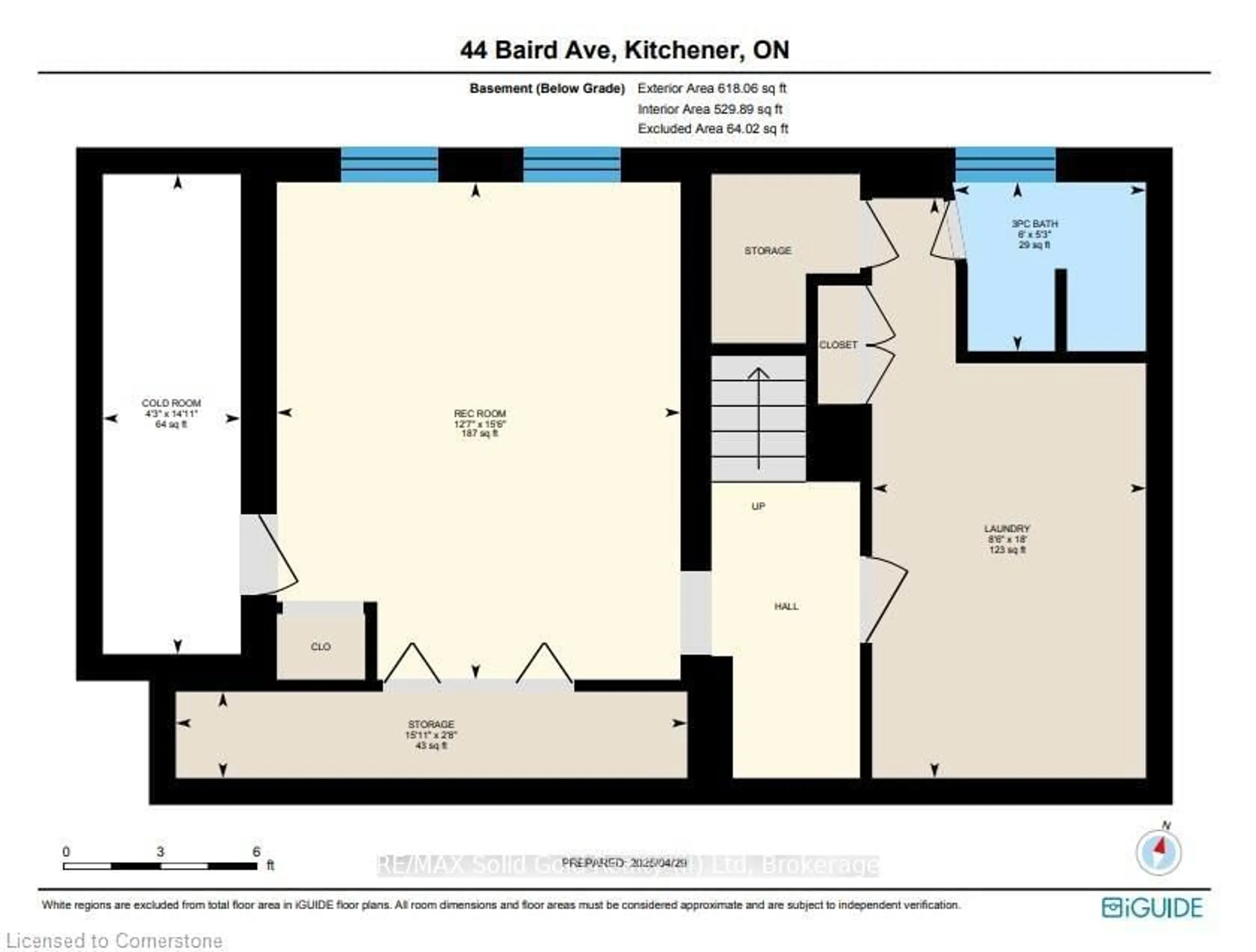 Floor plan for 44 Baird Ave, Kitchener Ontario N2B 2N4