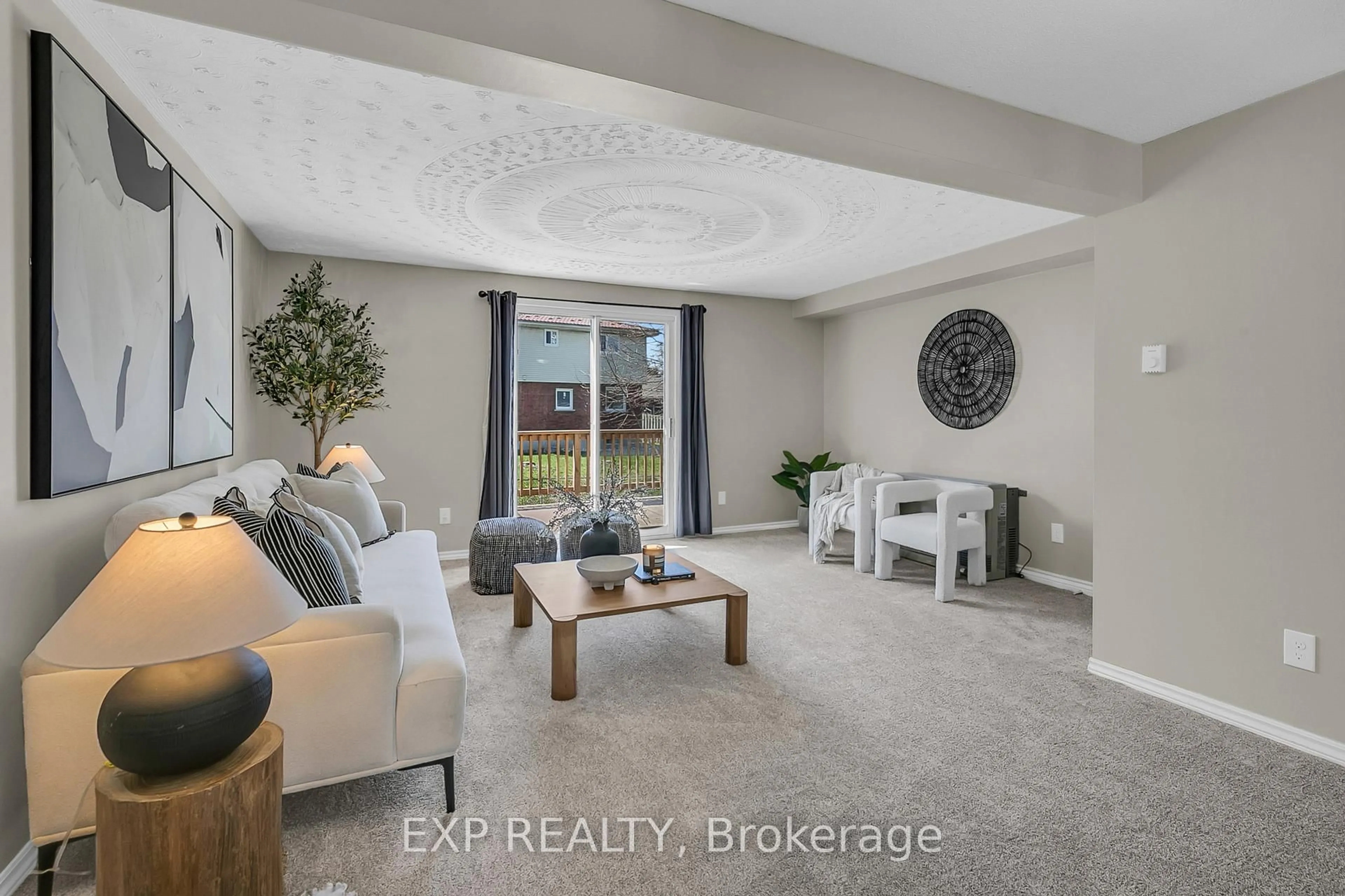 Living room with furniture, ceramic/tile floor for 319 B Mayview Cres, Waterloo Ontario N2V 1P7