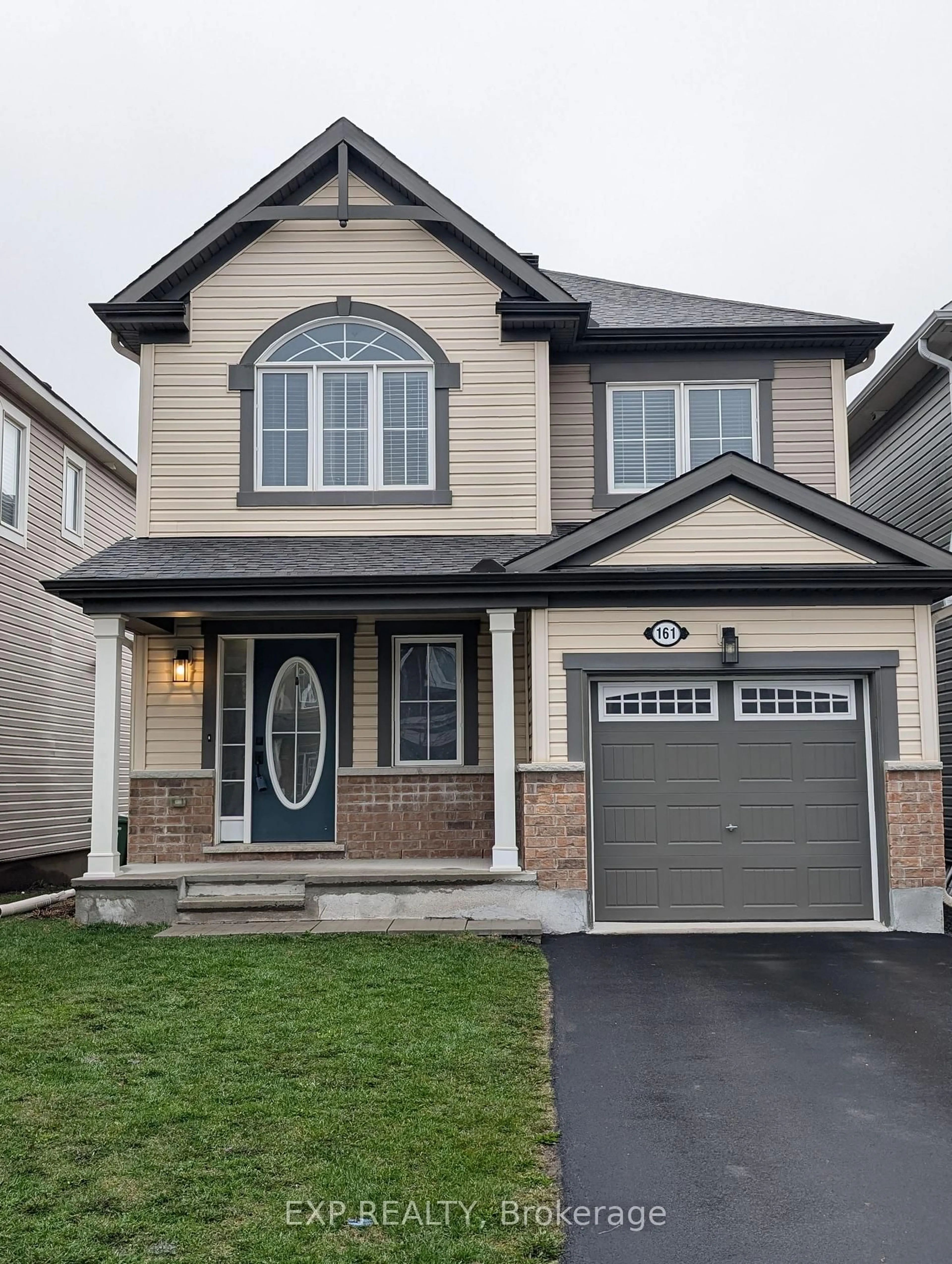 Home with vinyl exterior material, street for 161 Cranesbill Rd, Ottawa Ontario K2V 0J4