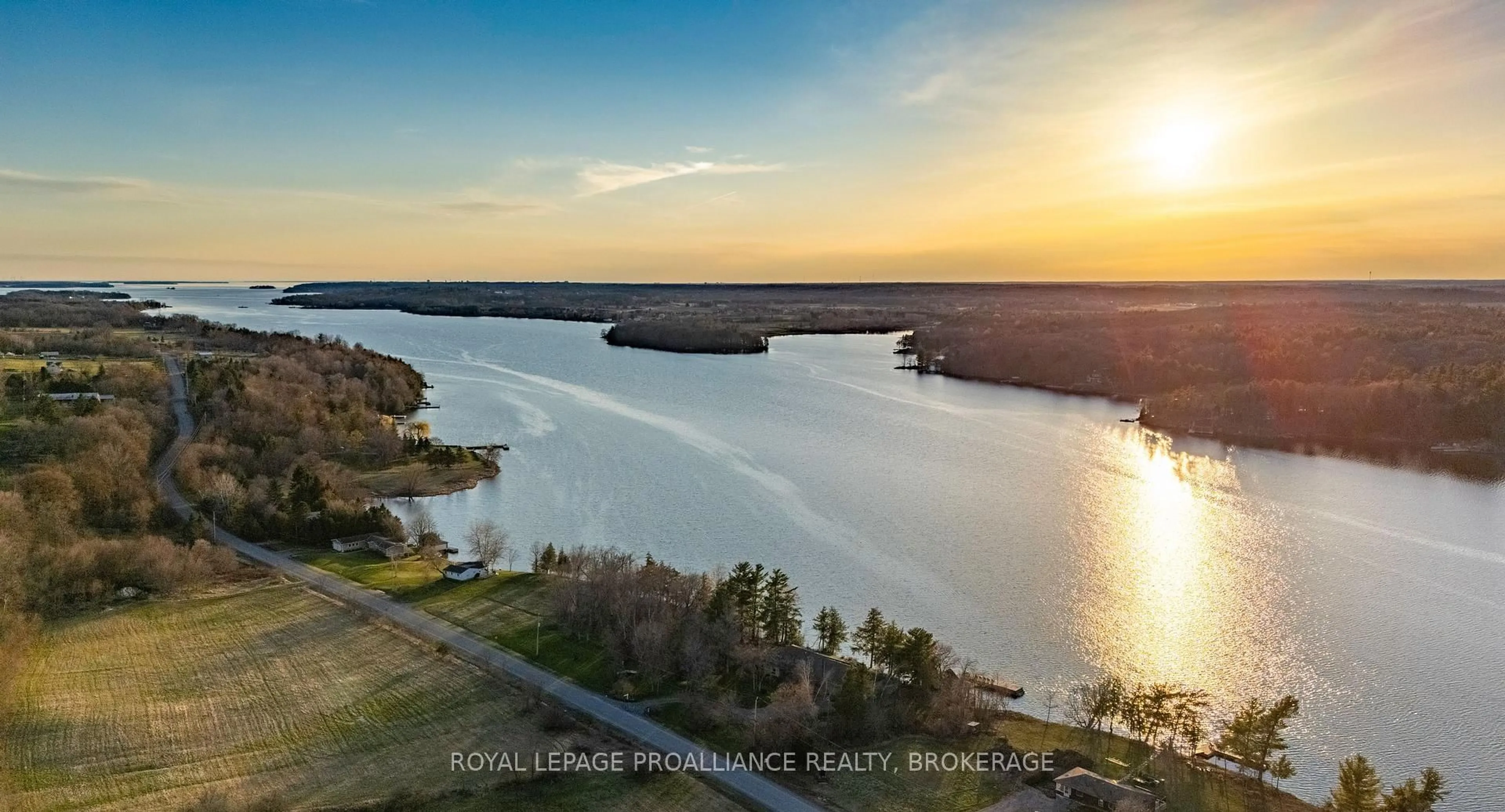 A pic from outside/outdoor area/front of a property/back of a property/a pic from drone, water/lake/river/ocean view for 873 North Shore Rd, Gananoque Ontario K7G 2V6