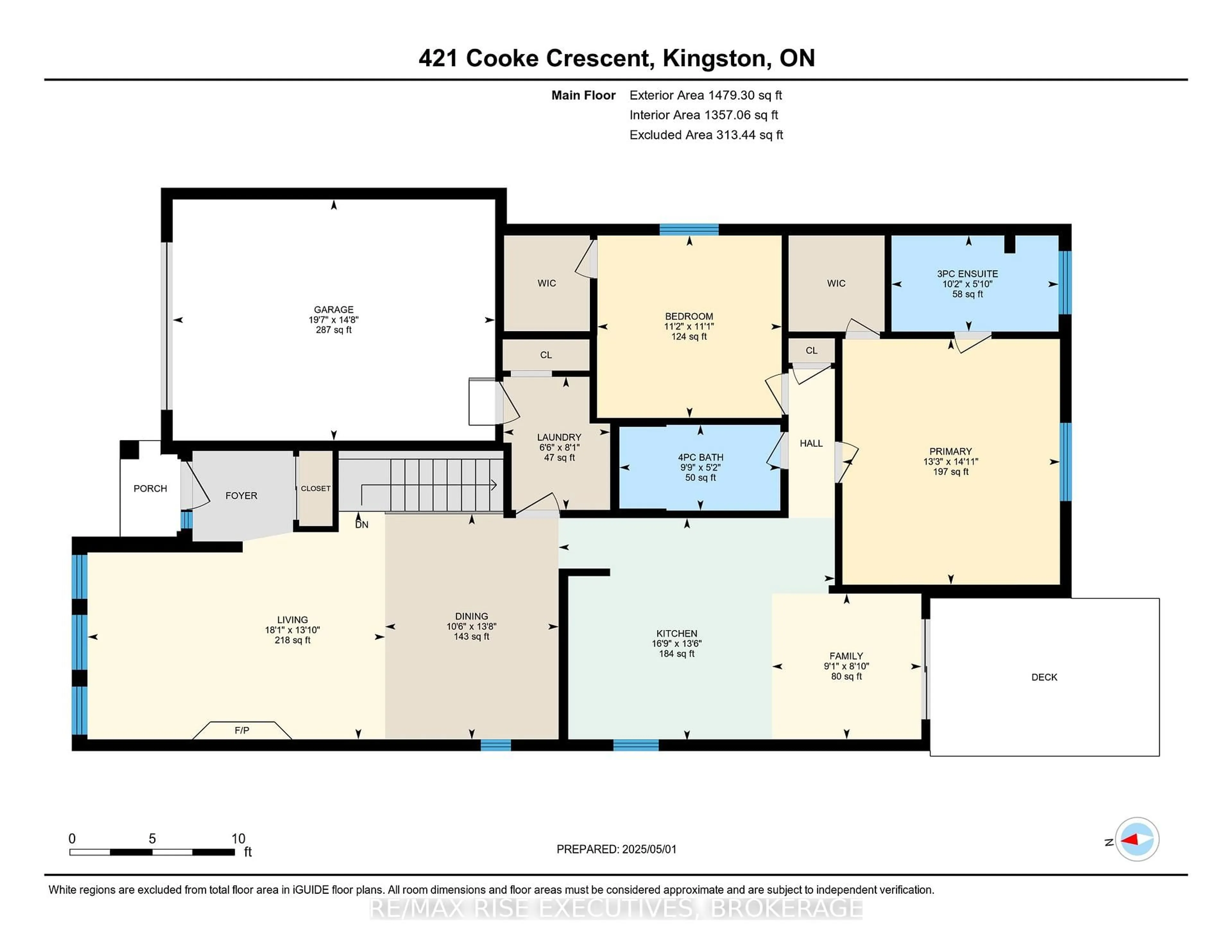 Floor plan for 421 COOKE Cres, Kingston Ontario K7P 3J5