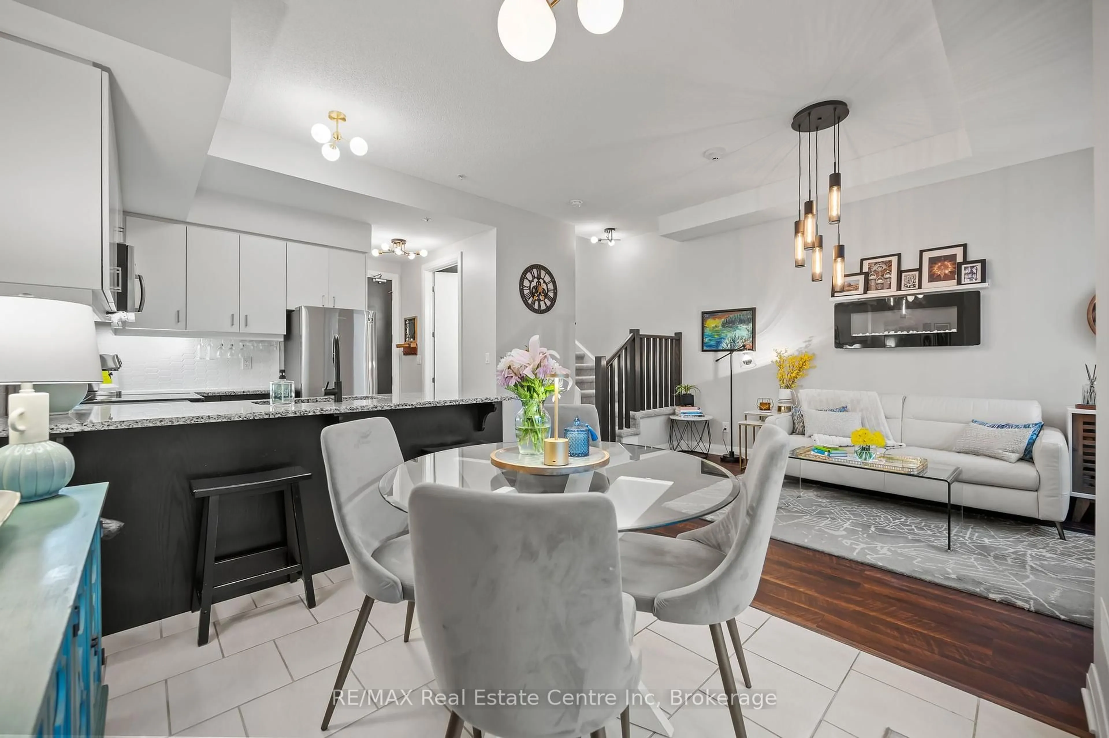 Open concept kitchen, ceramic/tile floor for 53 ARTHUR St #AT6, Guelph Ontario N1E 0P5