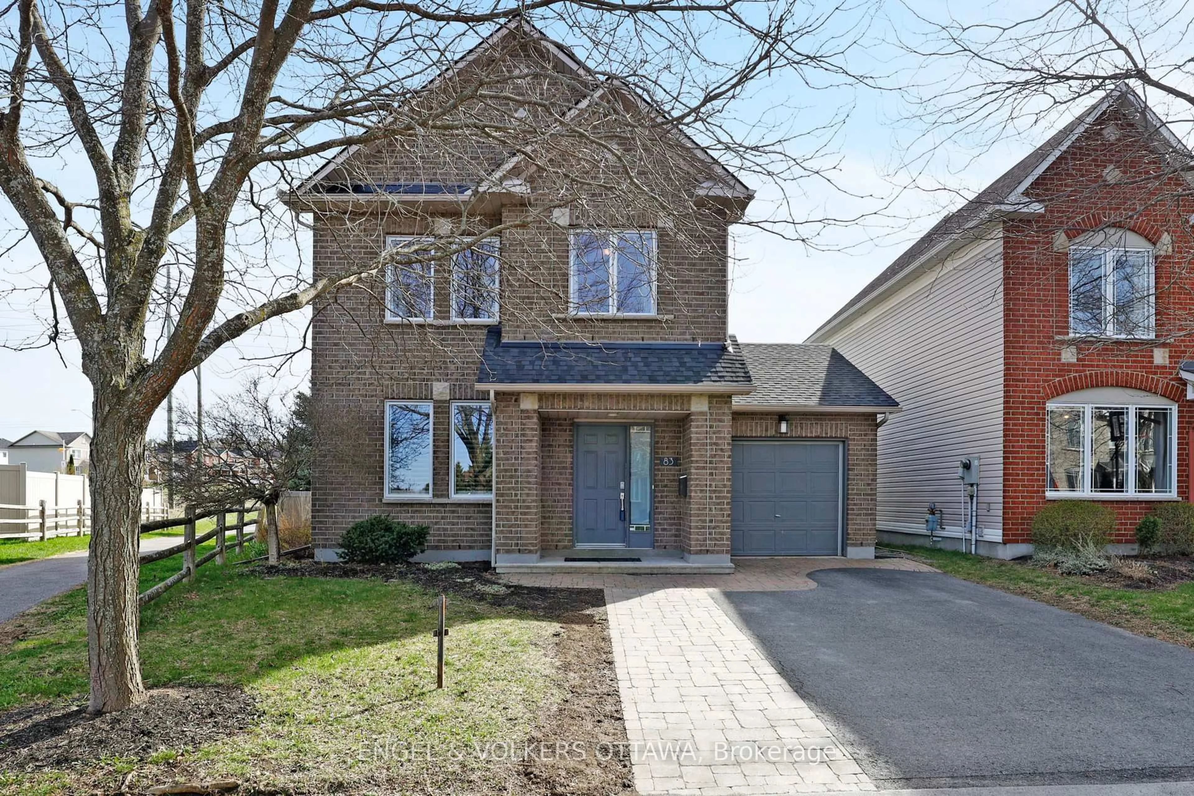 Home with brick exterior material, street for 83 Scampton Dr, Kanata Ontario K2W 1E7