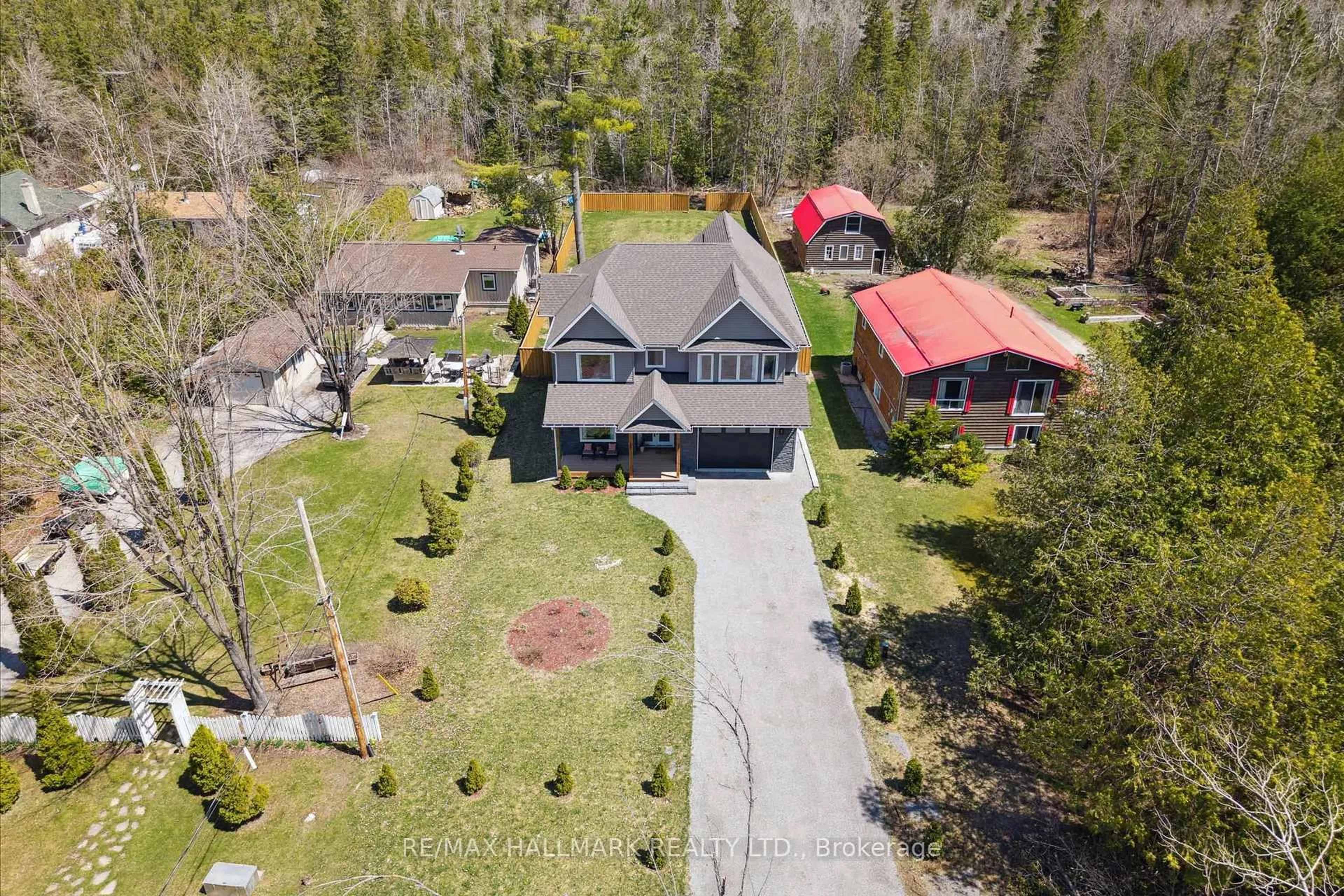 A pic from outside/outdoor area/front of a property/back of a property/a pic from drone, street for 161 Sturgeon Glen Rd, Kawartha Lakes Ontario K0M 1N0